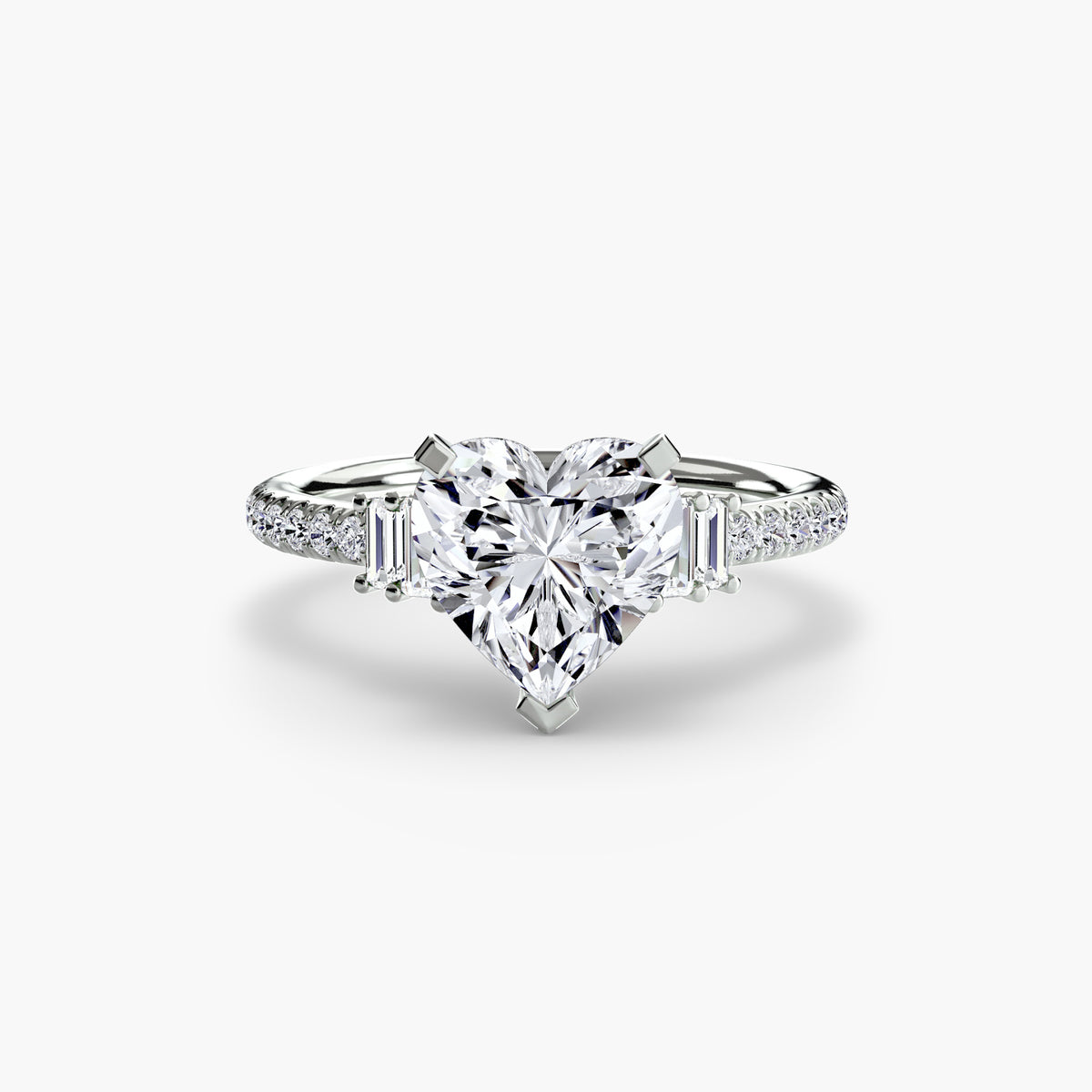 The "Evangeline" Double Baguette and Diamond Accent Ring