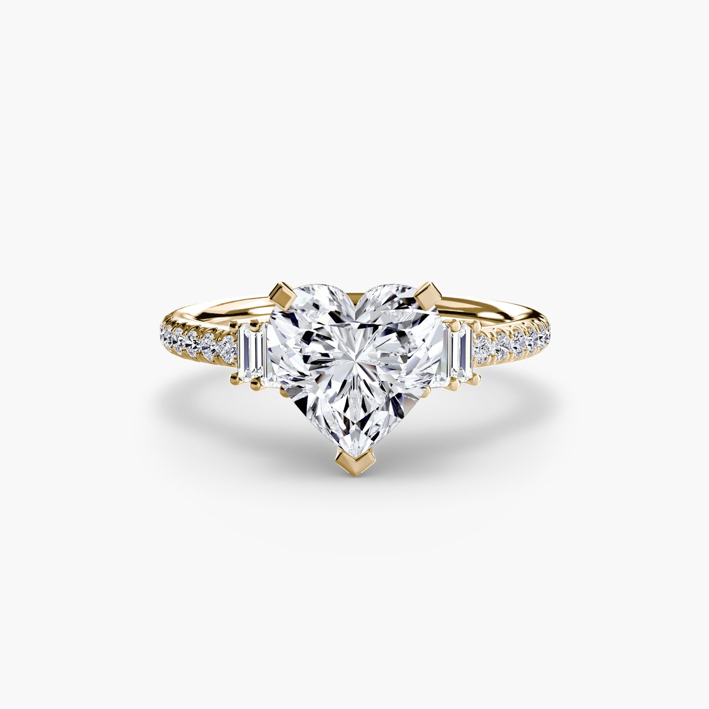 The "Evangeline" Double Baguette and Diamond Accent Ring
