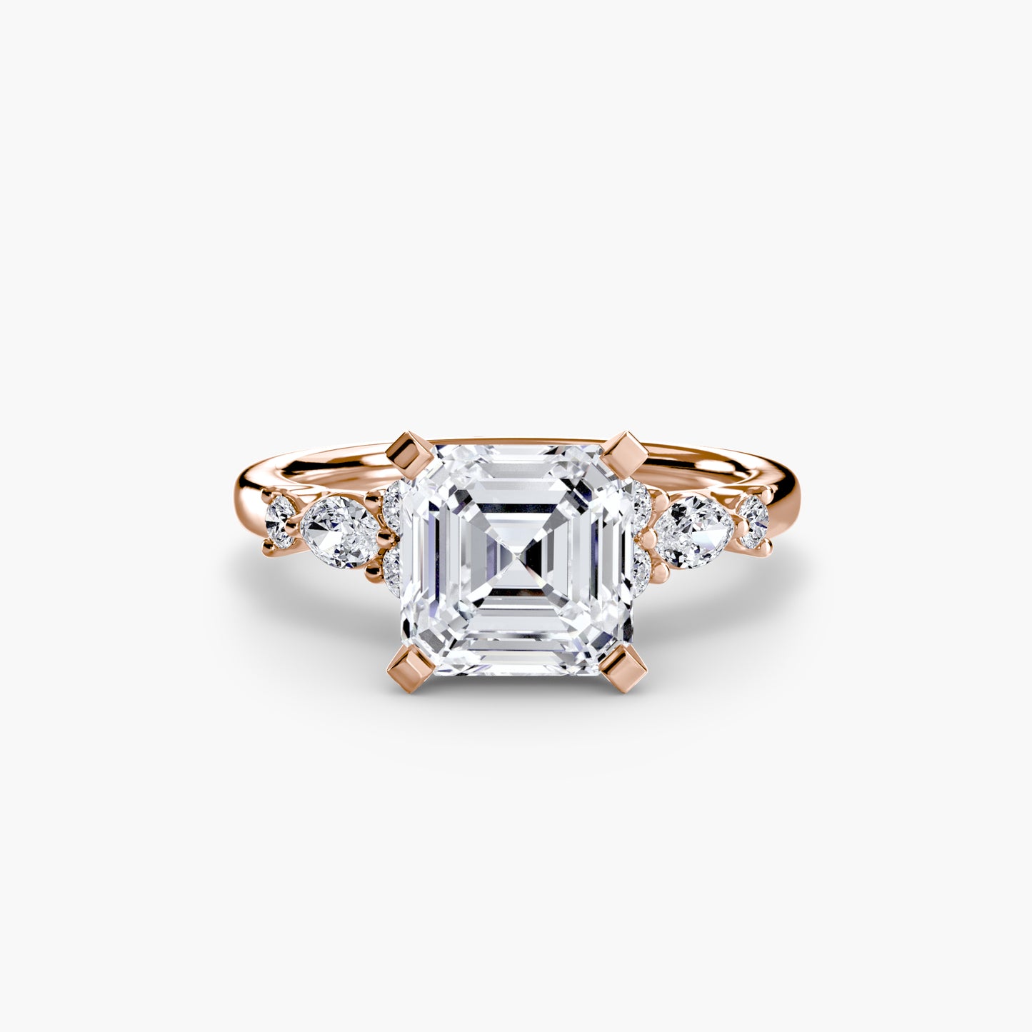 The "Alexandra" Floral Accent Solitaire