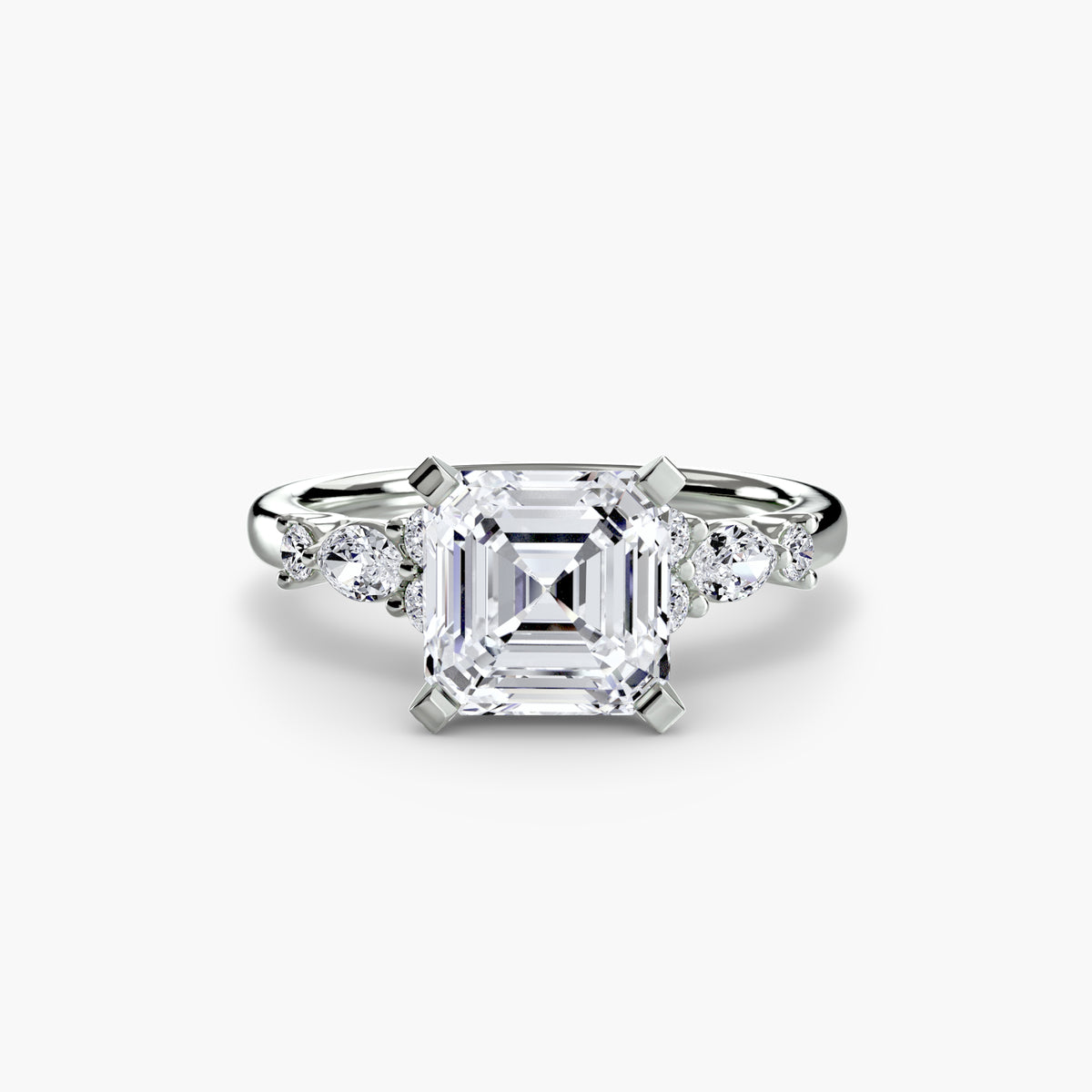 The "Alexandra" Floral Accent Solitaire