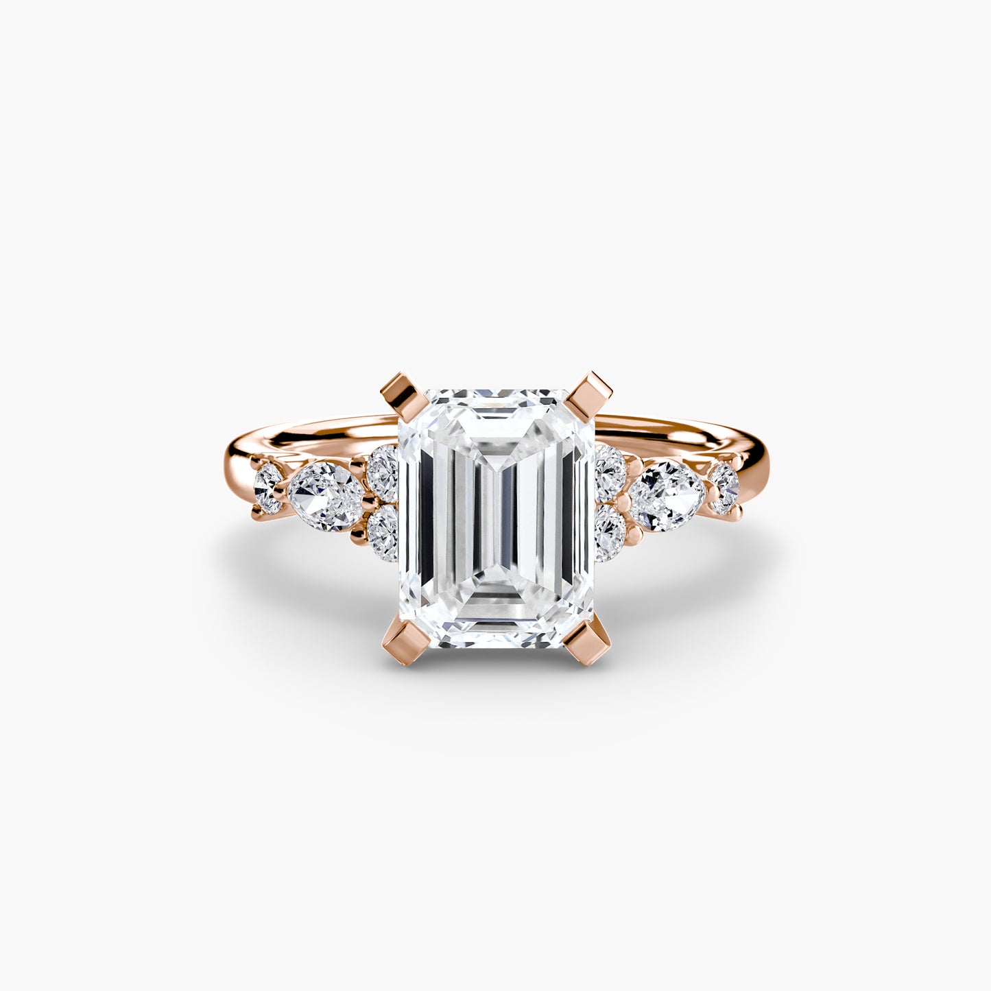 The "Alexandra" Floral Accent Solitaire