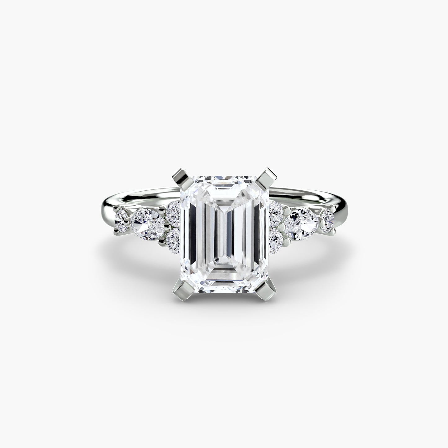 The "Alexandra" Floral Accent Solitaire