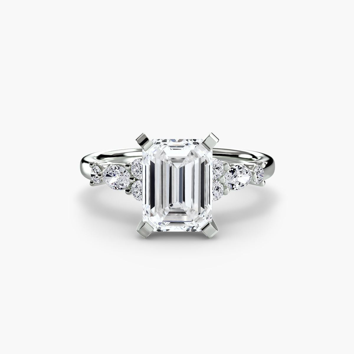 The "Alexandra" Floral Accent Solitaire