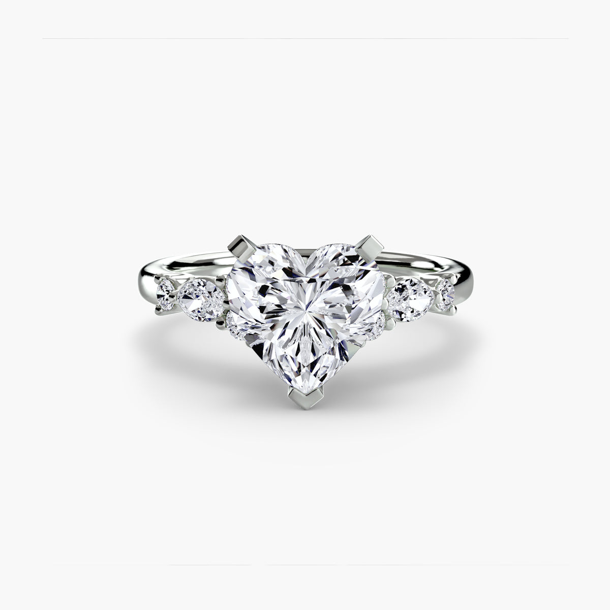 The "Alexandra" Floral Accent Solitaire
