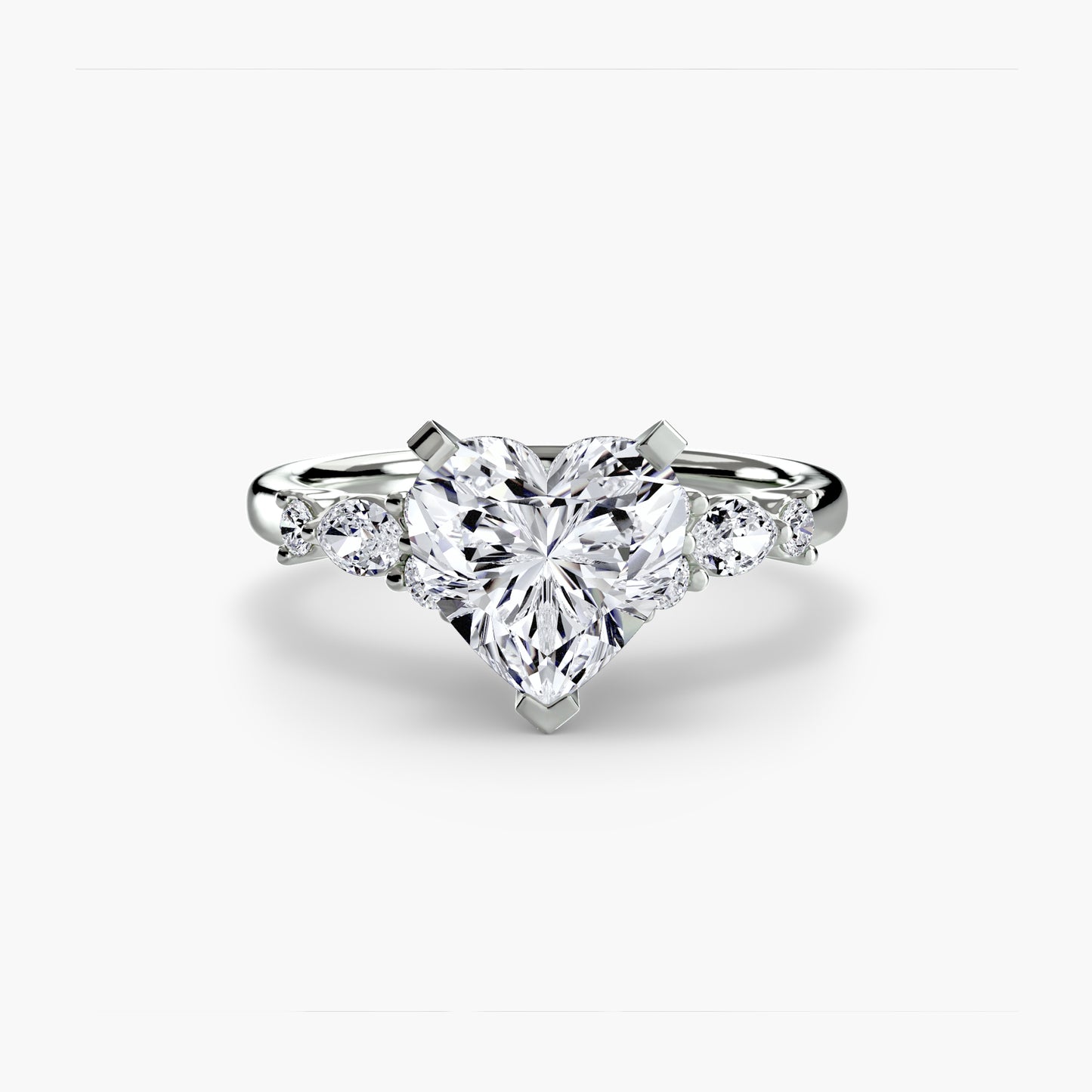 The "Alexandra" Floral Accent Solitaire