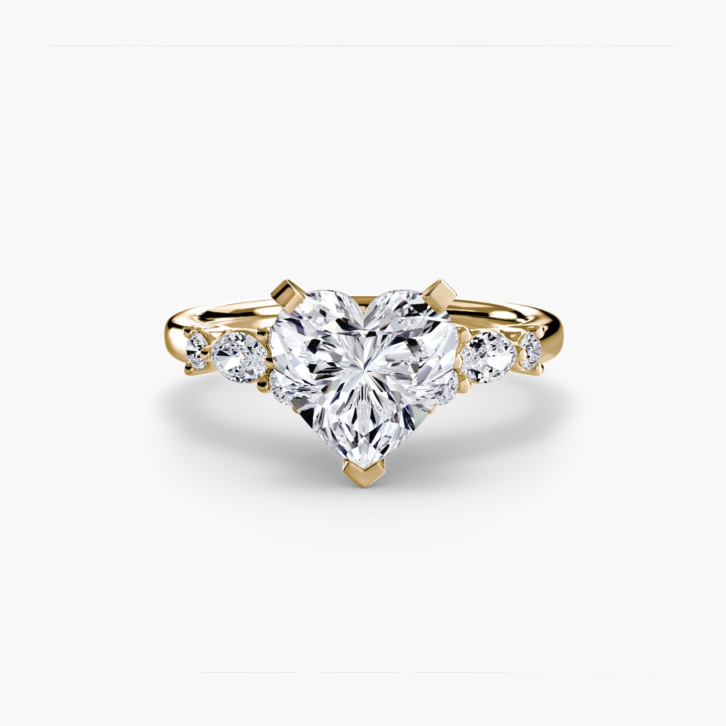 The "Alexandra" Floral Accent Solitaire