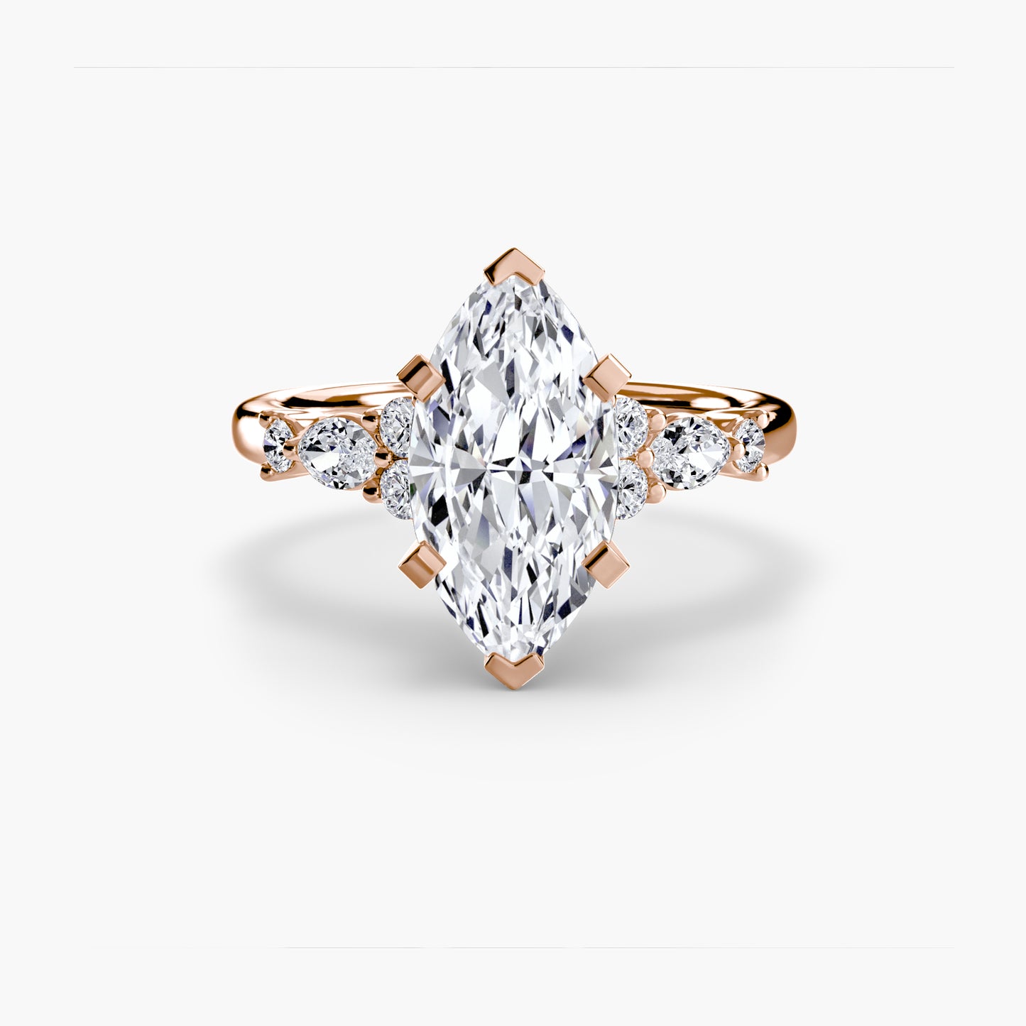 The "Alexandra" Floral Accent Solitaire