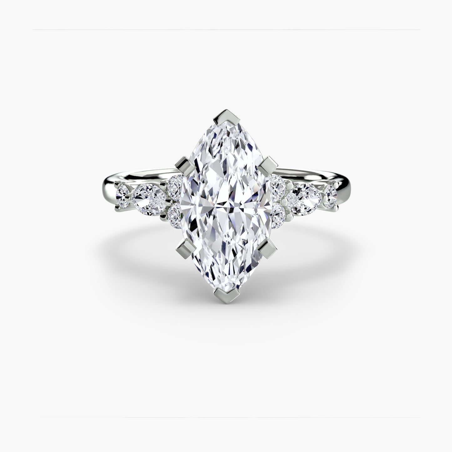 The "Alexandra" Floral Accent Solitaire