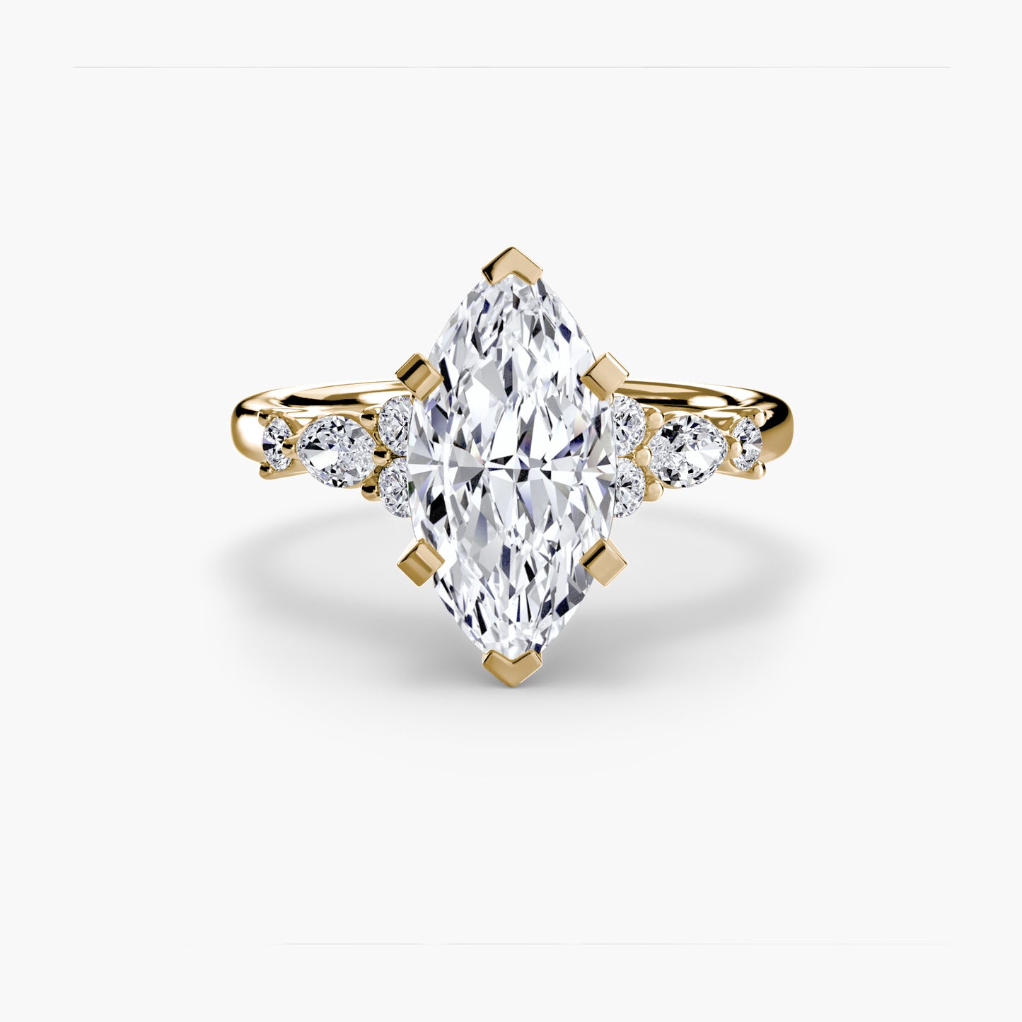 The "Alexandra" Floral Accent Solitaire