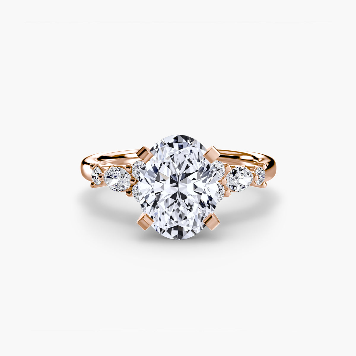 The "Alexandra" Floral Accent Solitaire