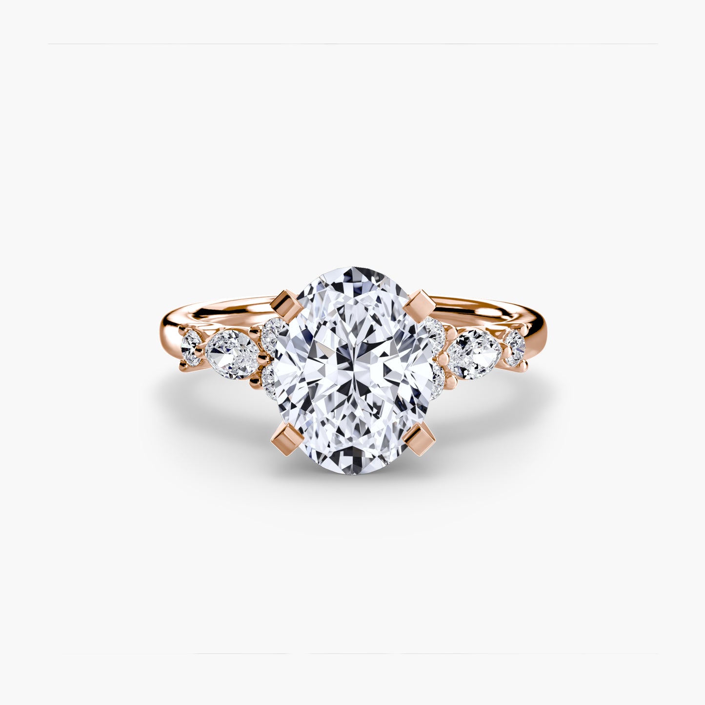 The "Alexandra" Floral Accent Solitaire