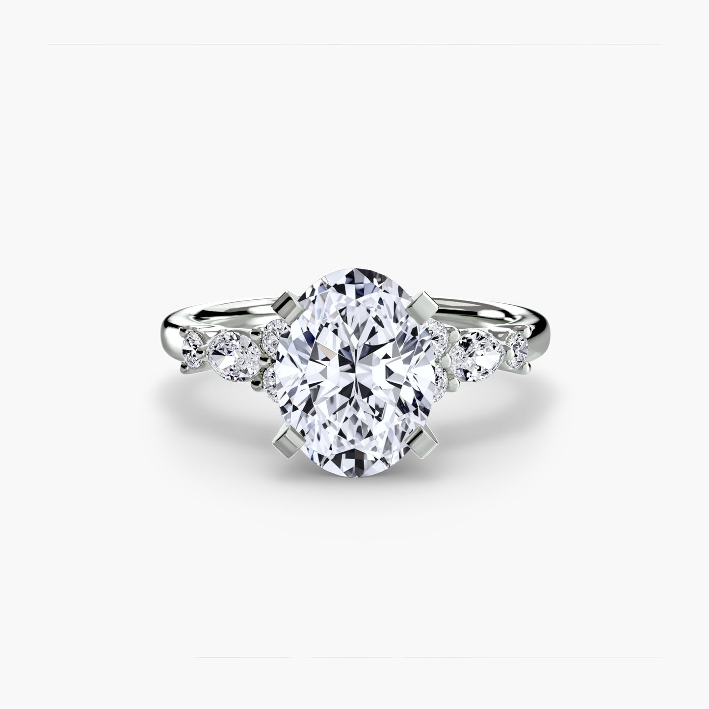 The "Alexandra" Floral Accent Solitaire
