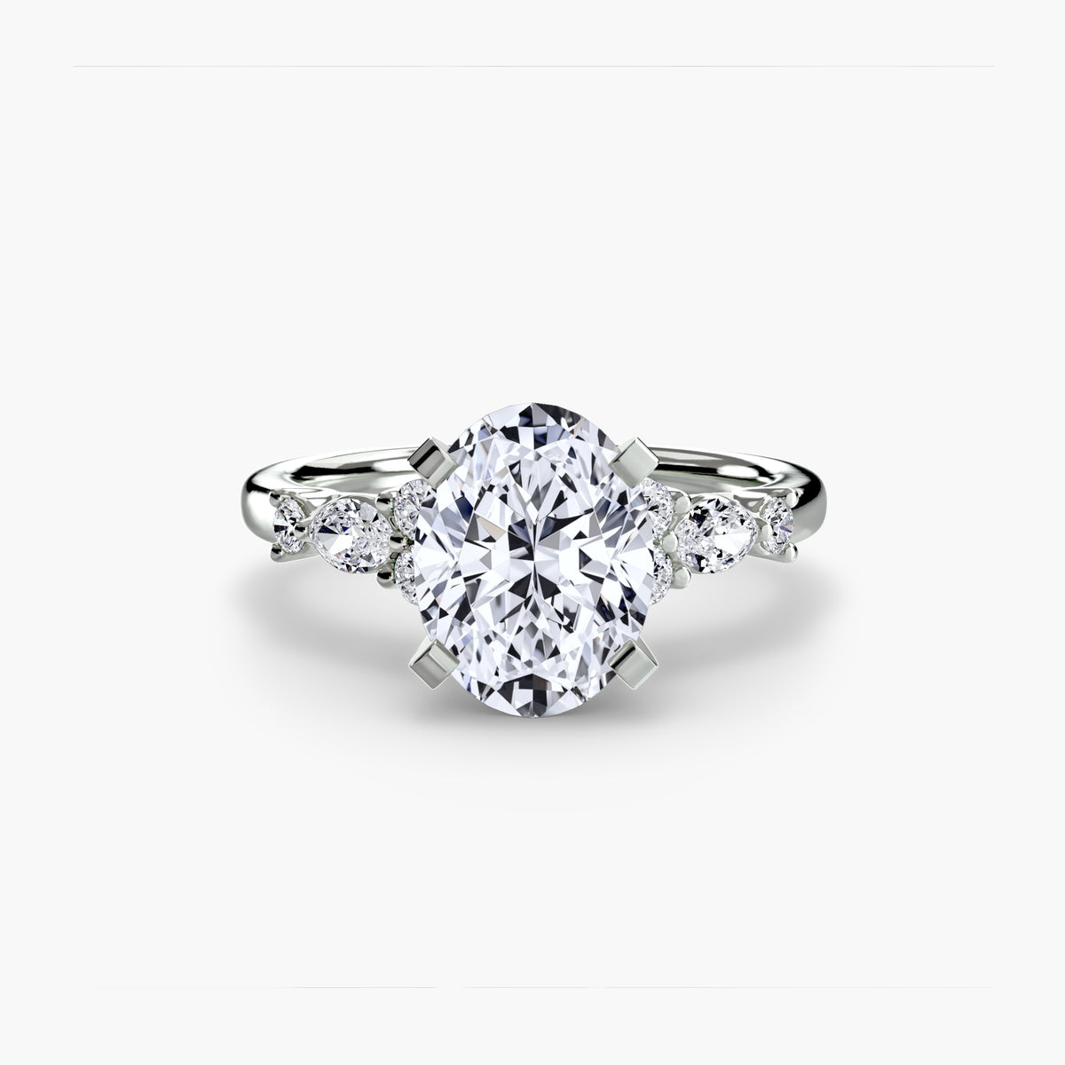 The "Alexandra" Floral Accent Solitaire