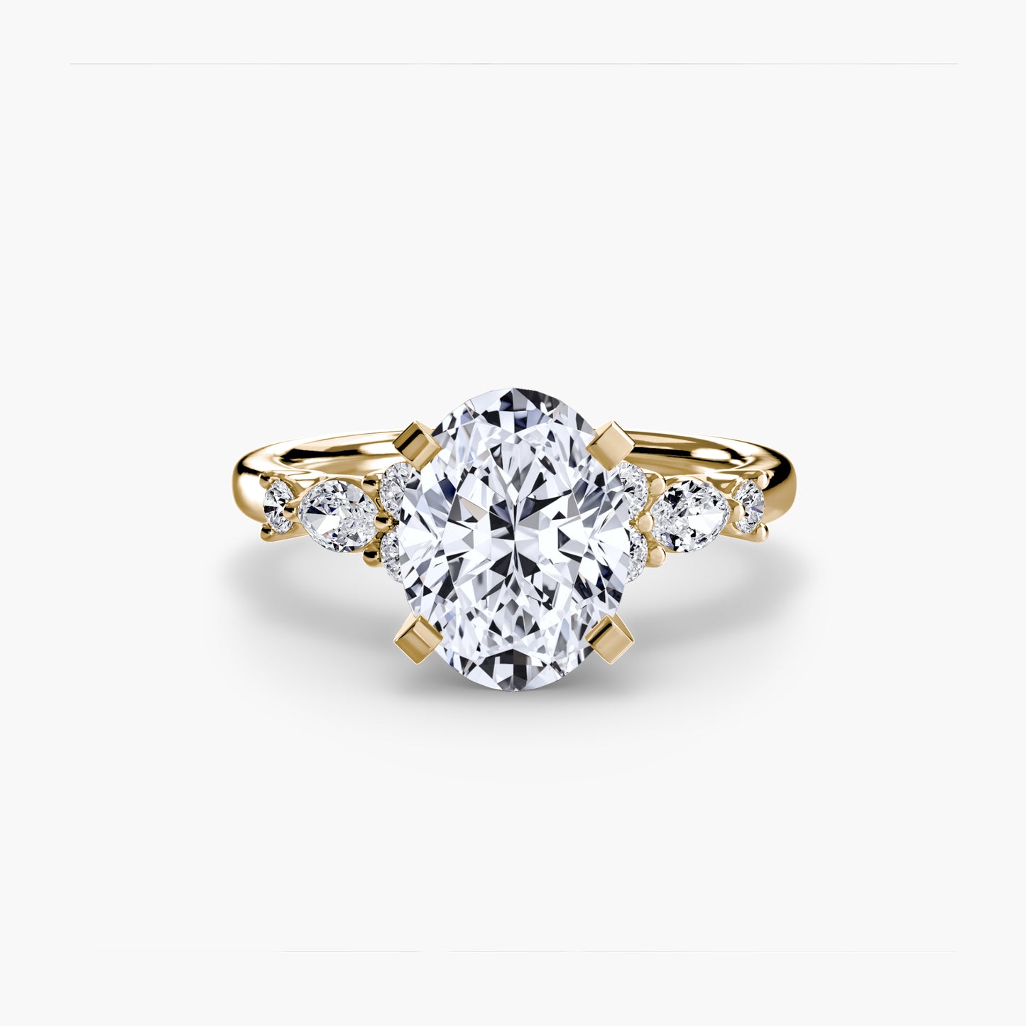The "Alexandra" Floral Accent Solitaire