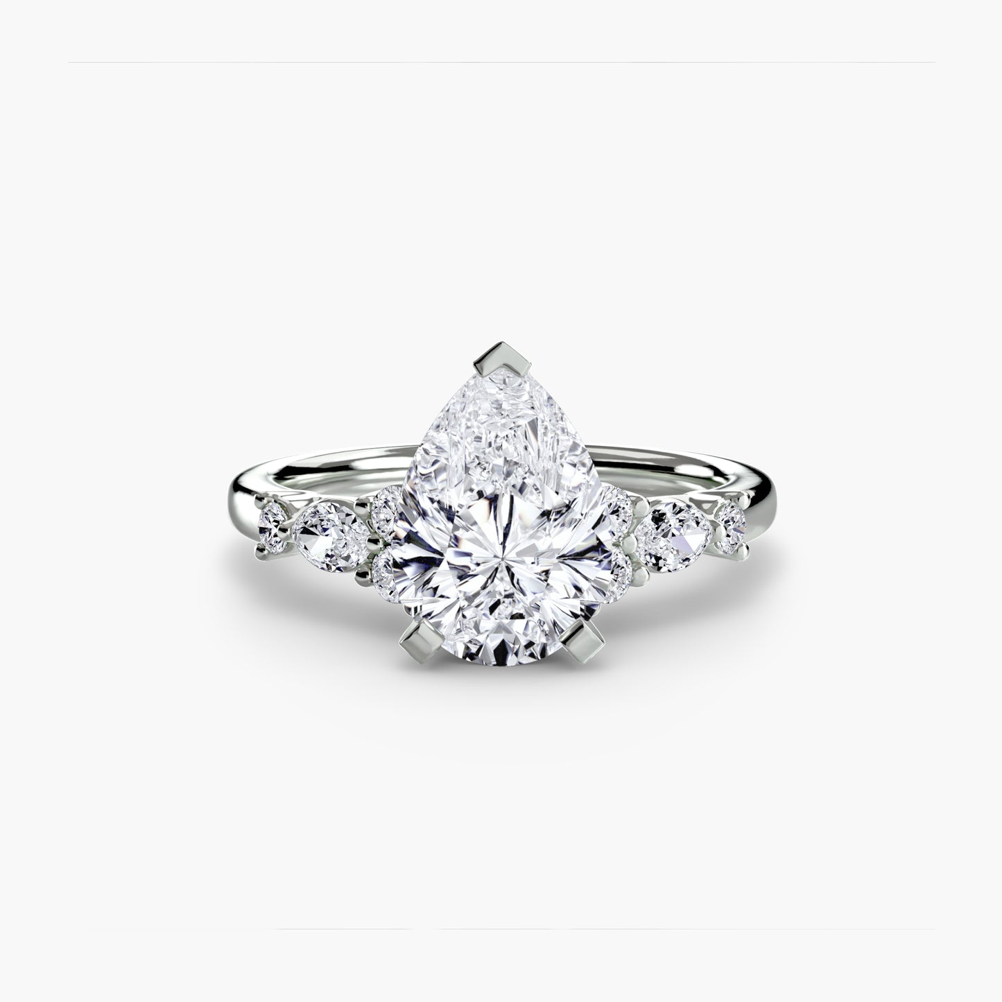 The "Alexandra" Floral Accent Solitaire