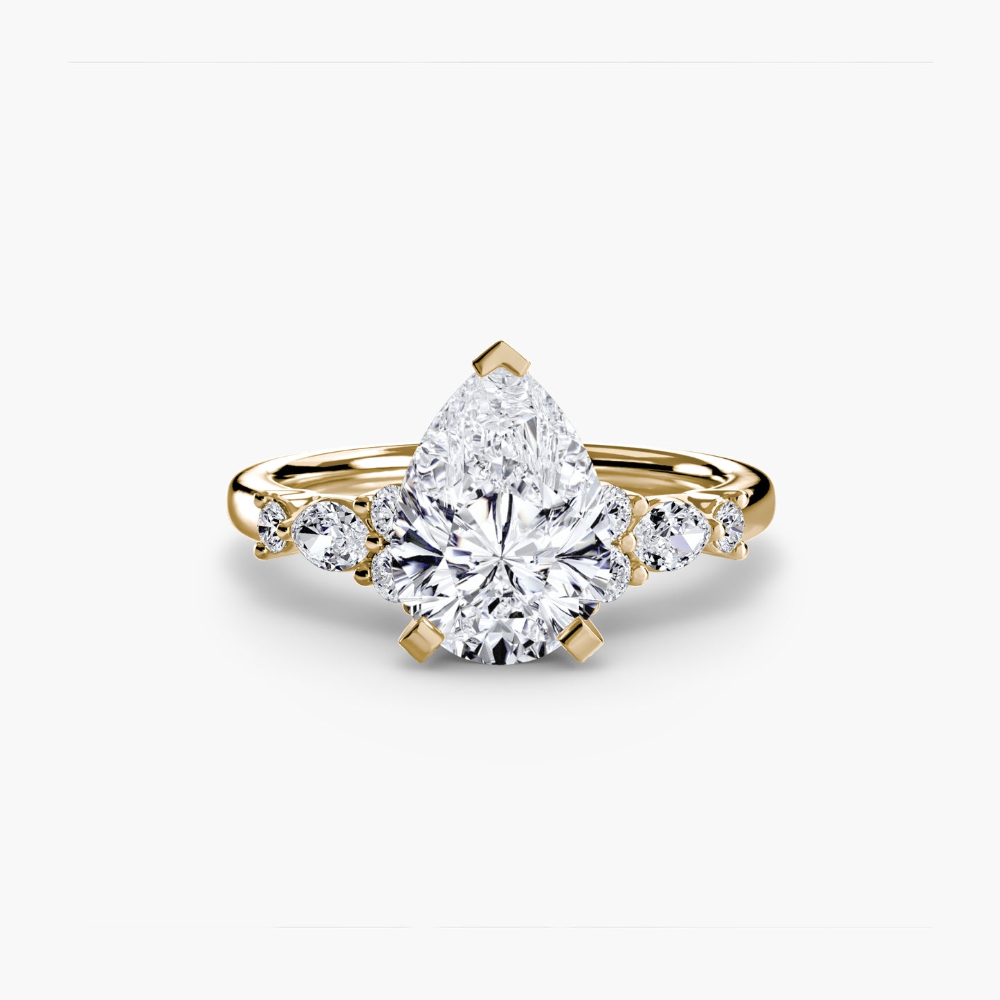The "Alexandra" Floral Accent Solitaire