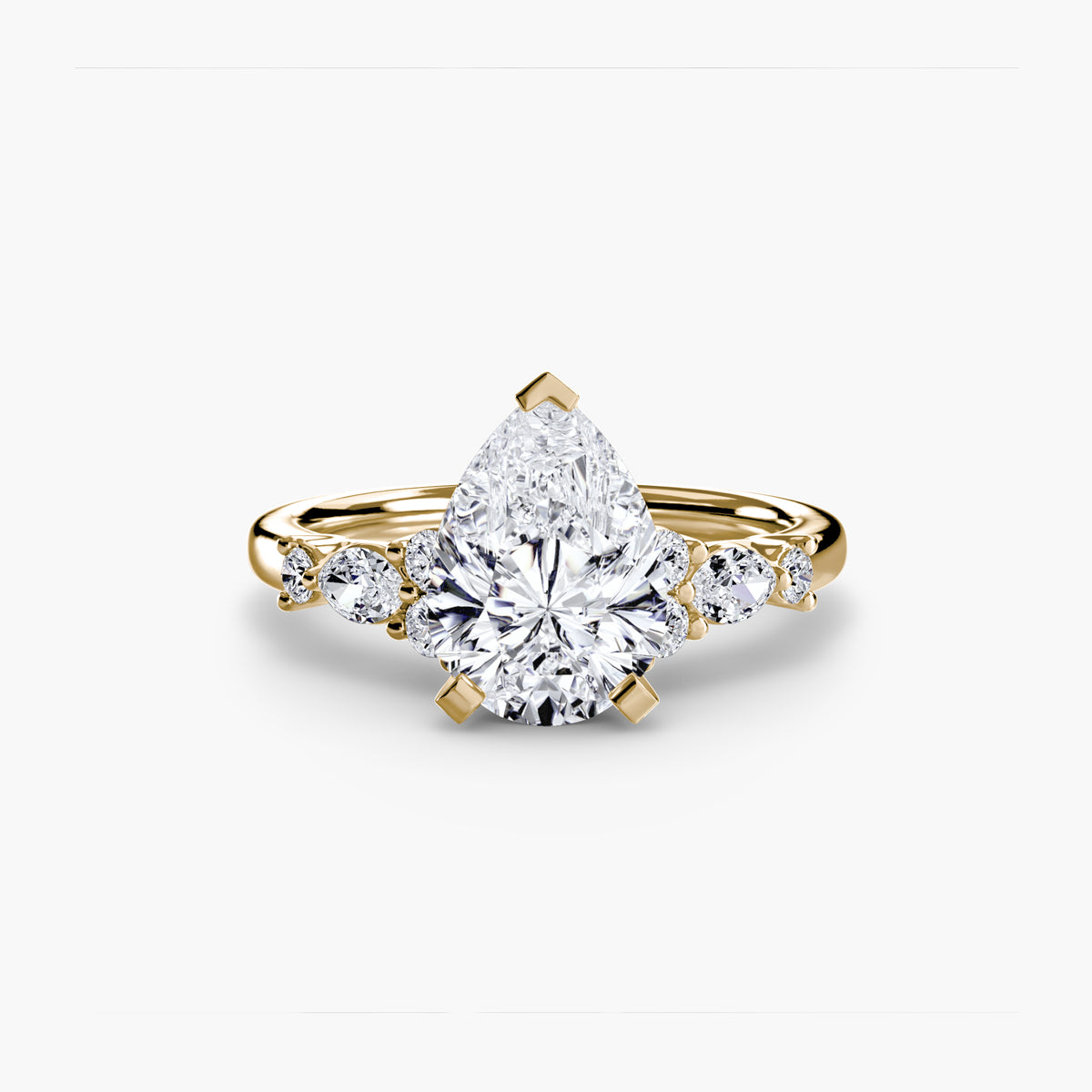 The "Alexandra" Floral Accent Solitaire