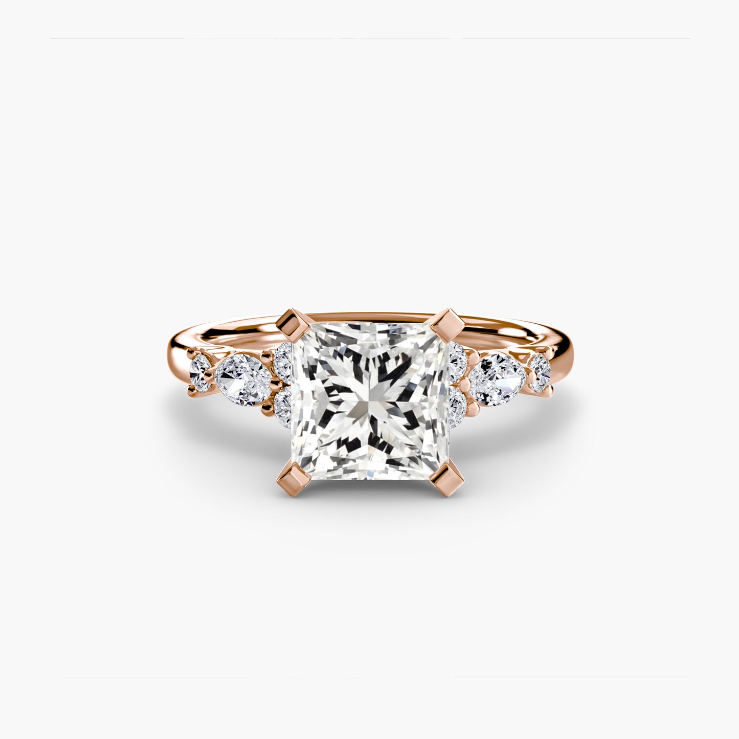 The "Alexandra" Floral Accent Solitaire