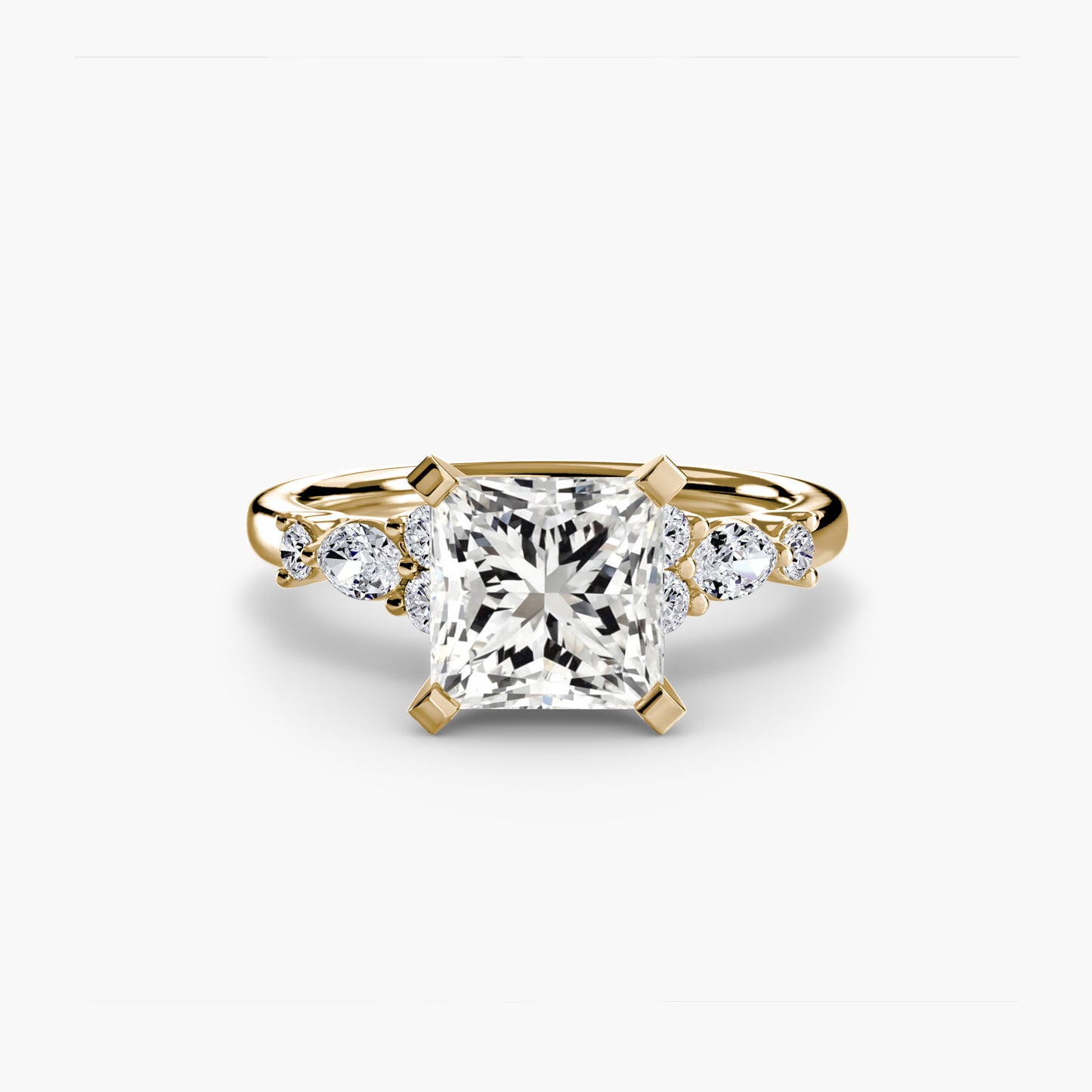 The "Alexandra" Floral Accent Solitaire