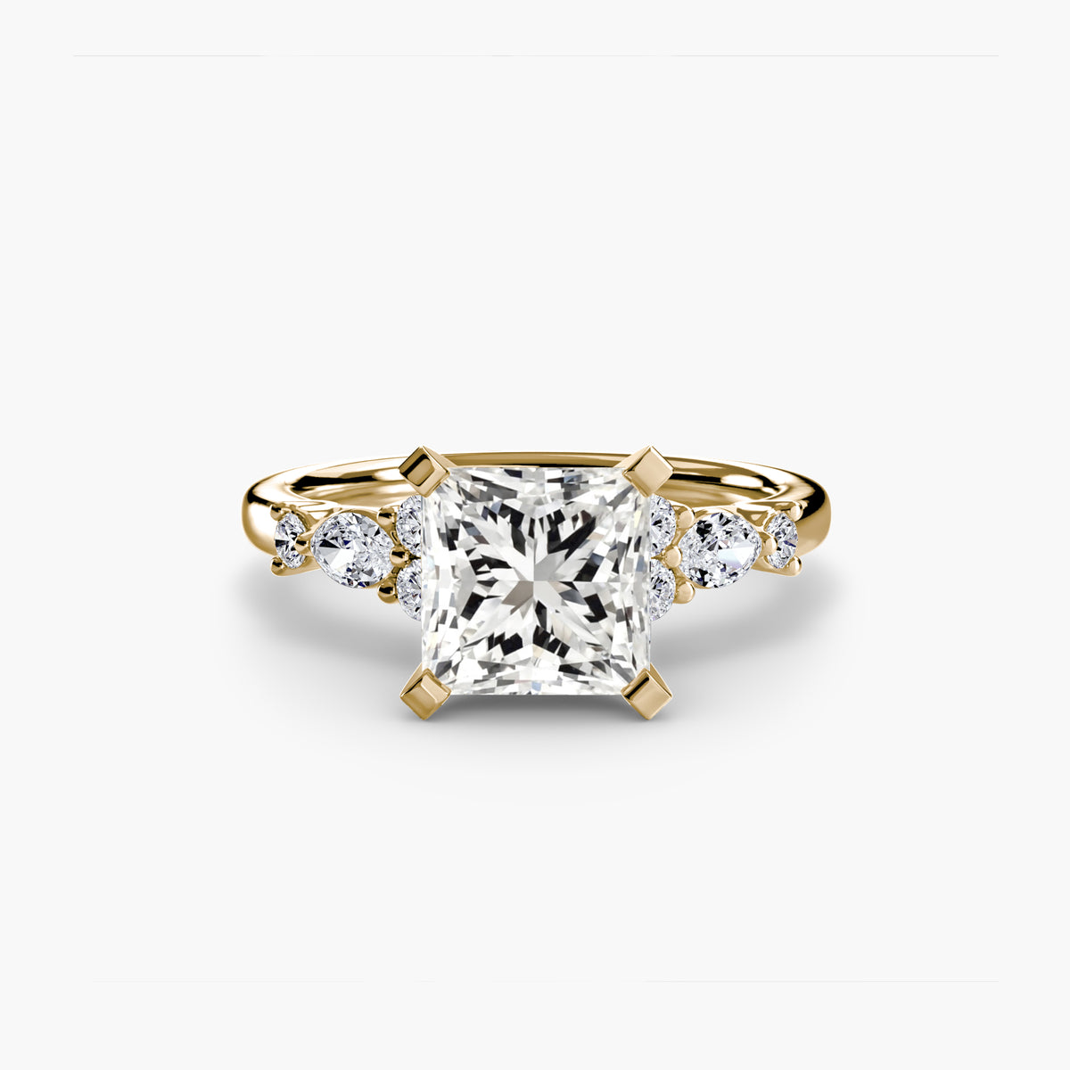 The "Alexandra" Floral Accent Solitaire