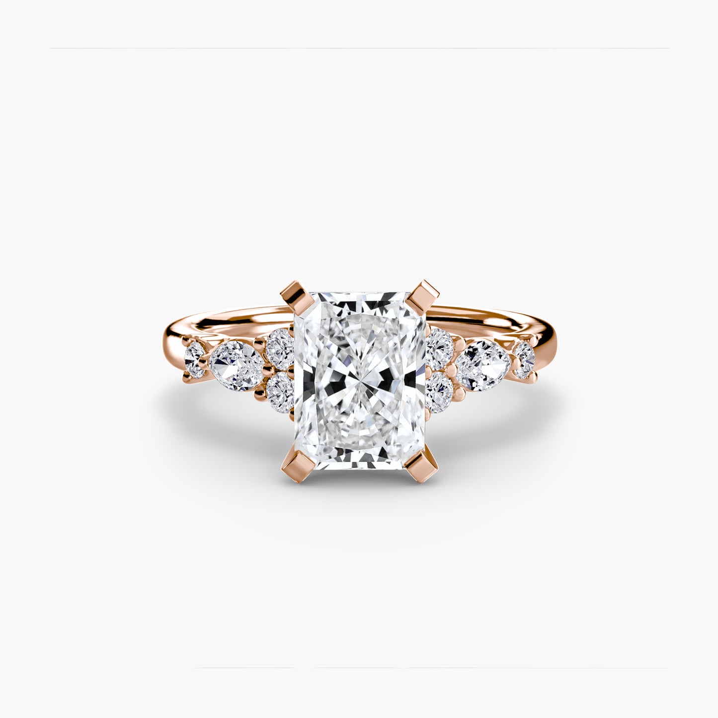 The "Alexandra" Floral Accent Solitaire