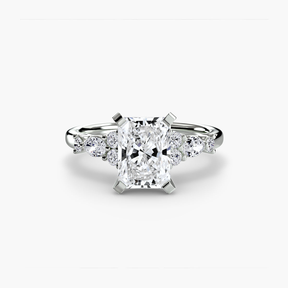 The "Alexandra" Floral Accent Solitaire