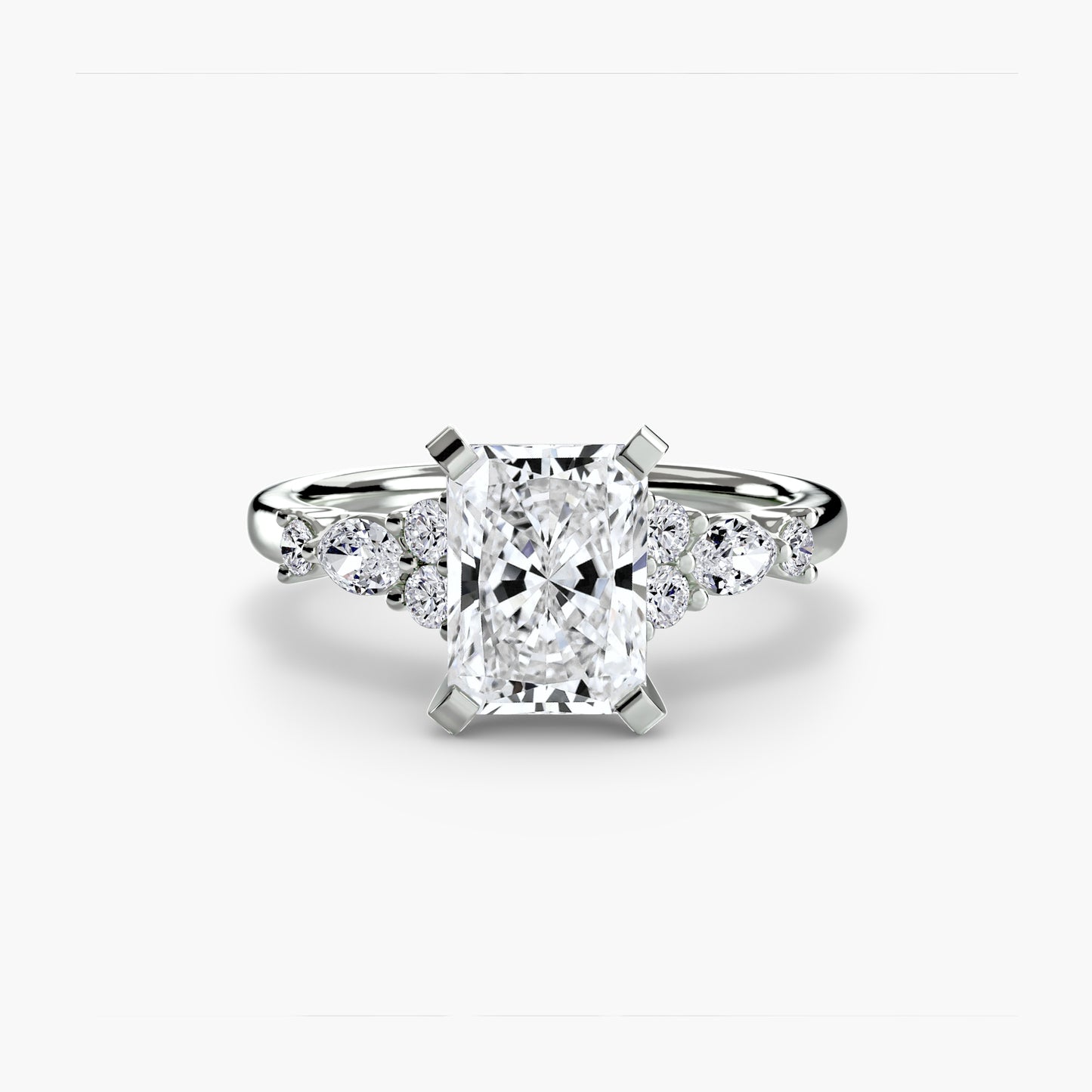 The "Alexandra" Floral Accent Solitaire