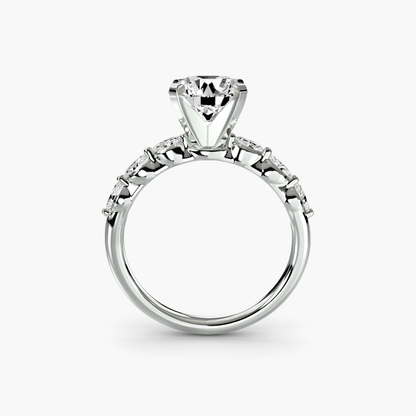 The "Alexandra" Floral Accent Solitaire
