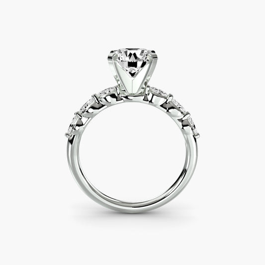 The "Alexandra" Floral Accent Solitaire