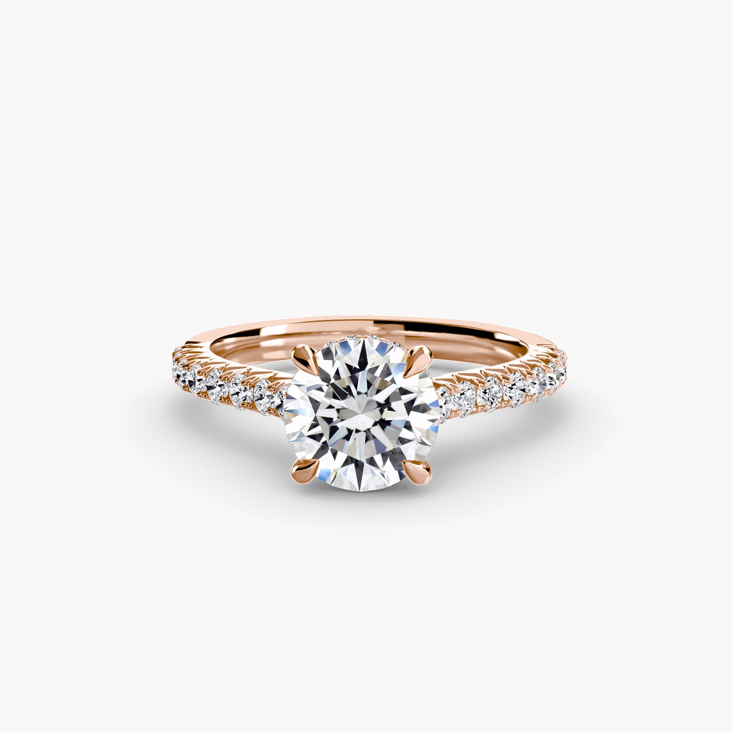 The "Juliette" Hidden Halo Cathedral Ring