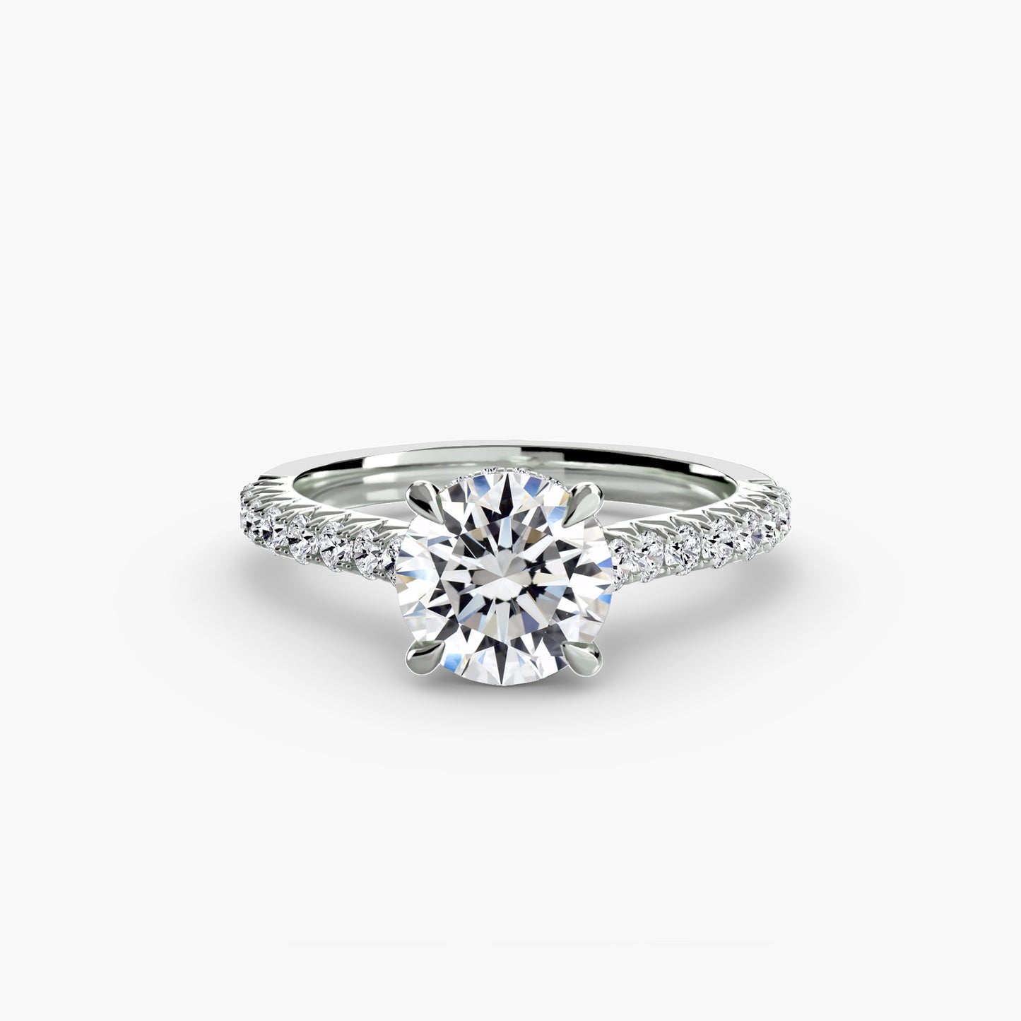 The "Juliette" Hidden Halo Cathedral Ring