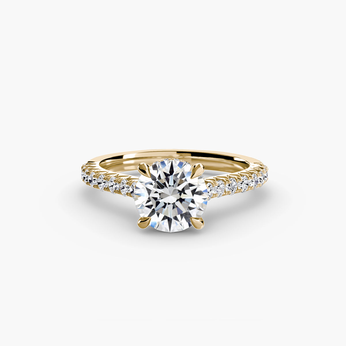 The "Juliette" Hidden Halo Cathedral Ring
