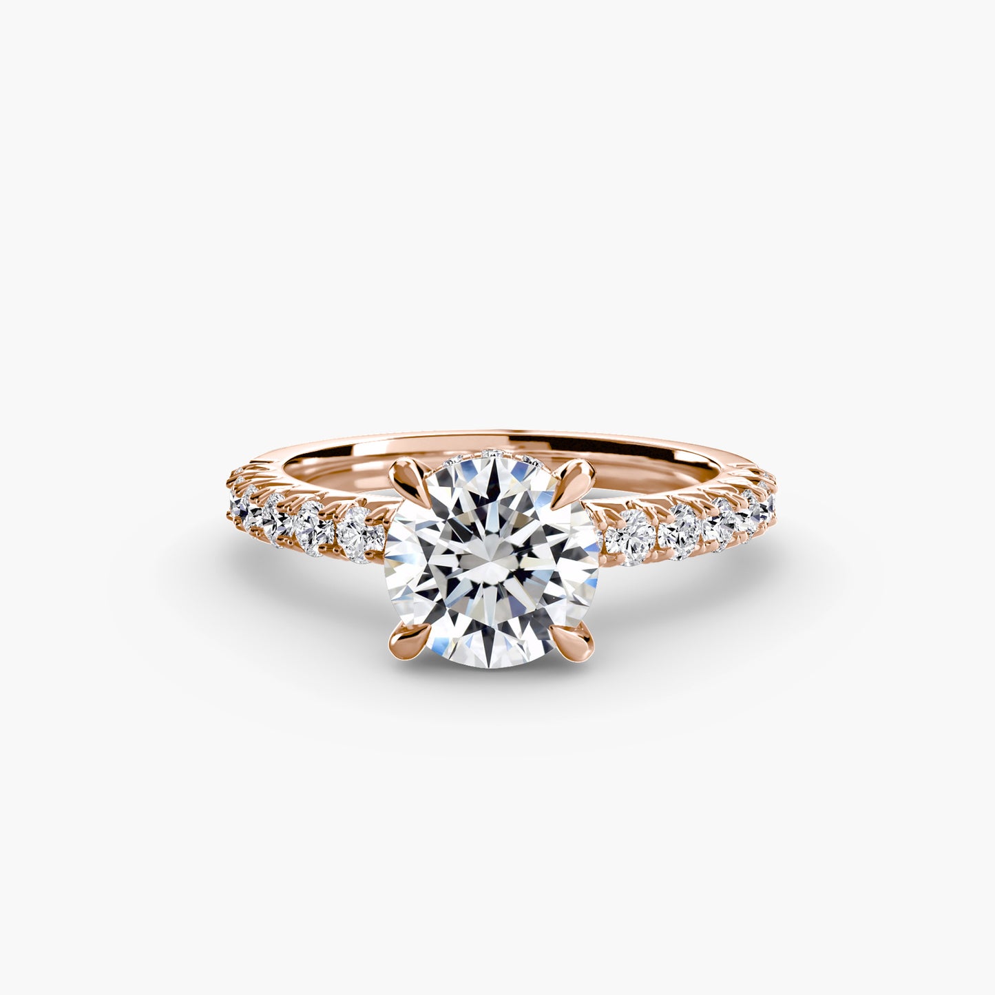 The "Courtney" Low-Profile Solitaire with Accents