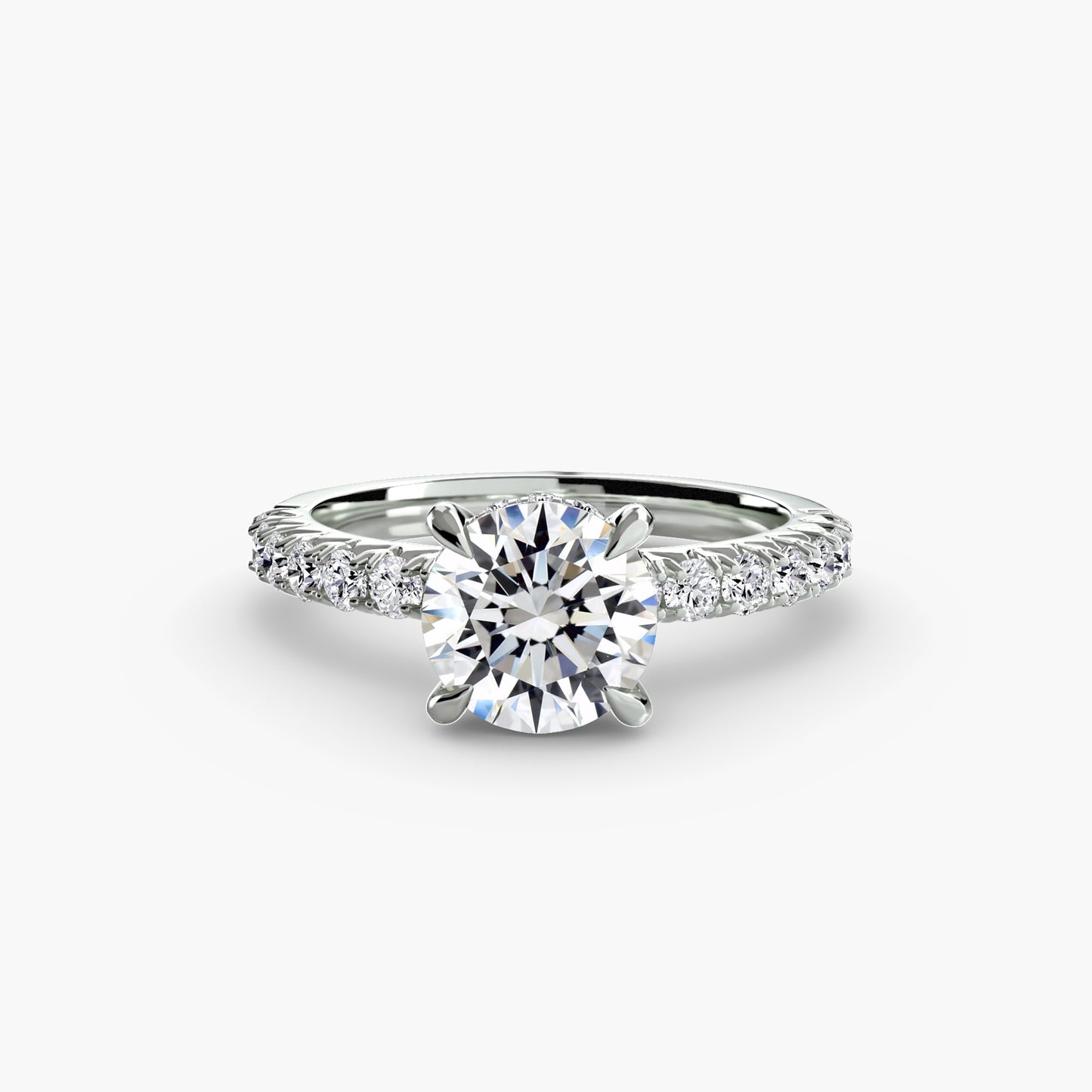 The "Courtney" Low-Profile Solitaire with Accents