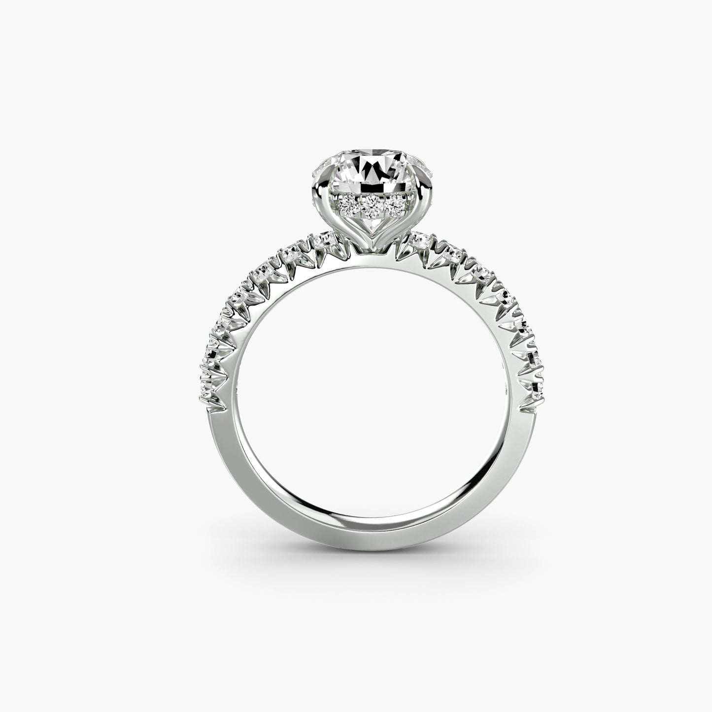 The "Courtney" Low-Profile Solitaire with Accents