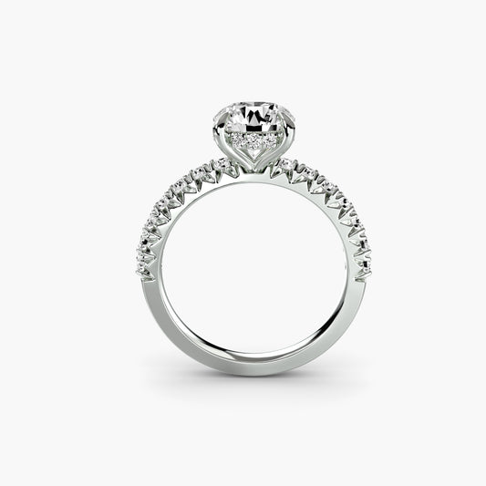 The "Courtney" Low-Profile Solitaire with Accents