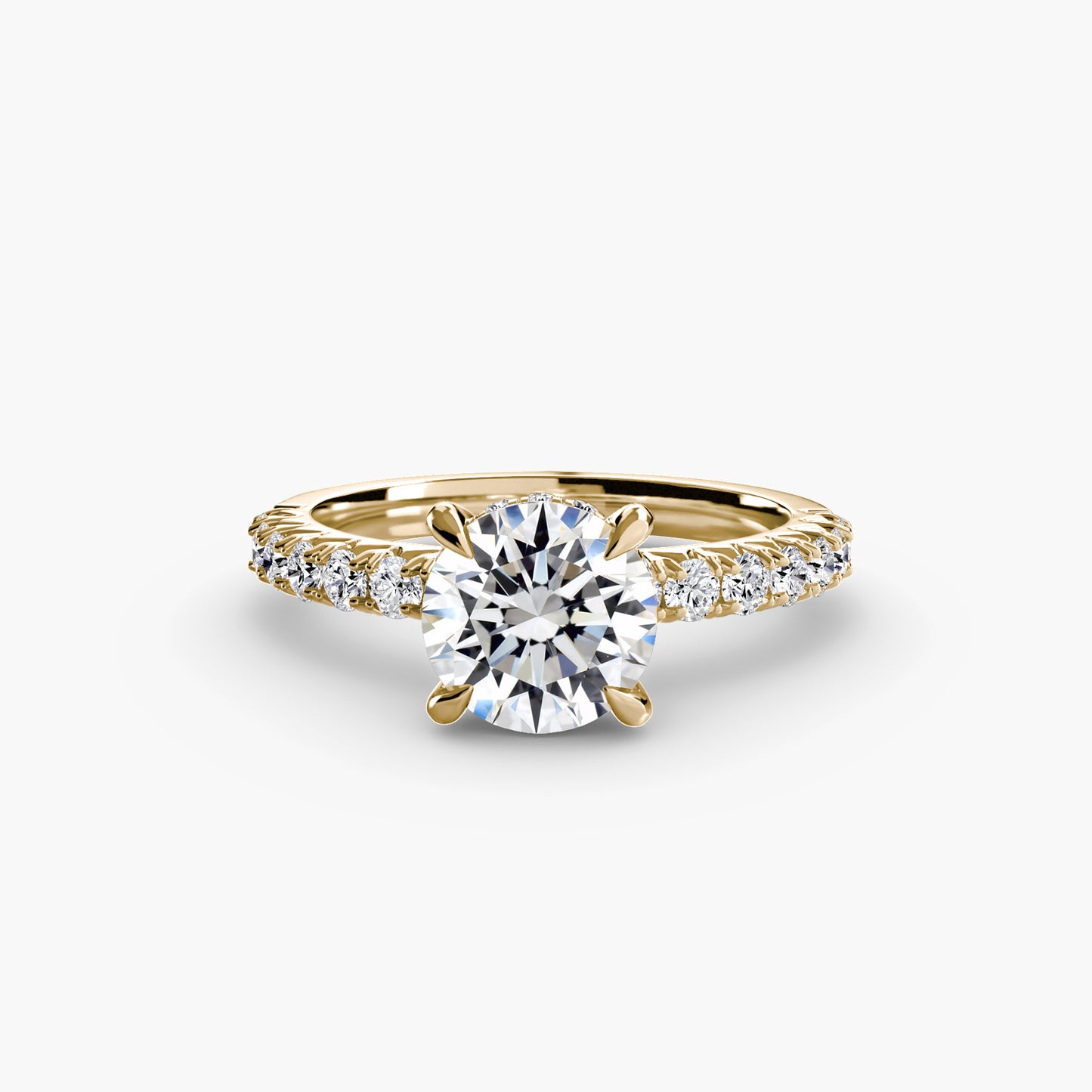 The "Courtney" Low-Profile Solitaire with Accents