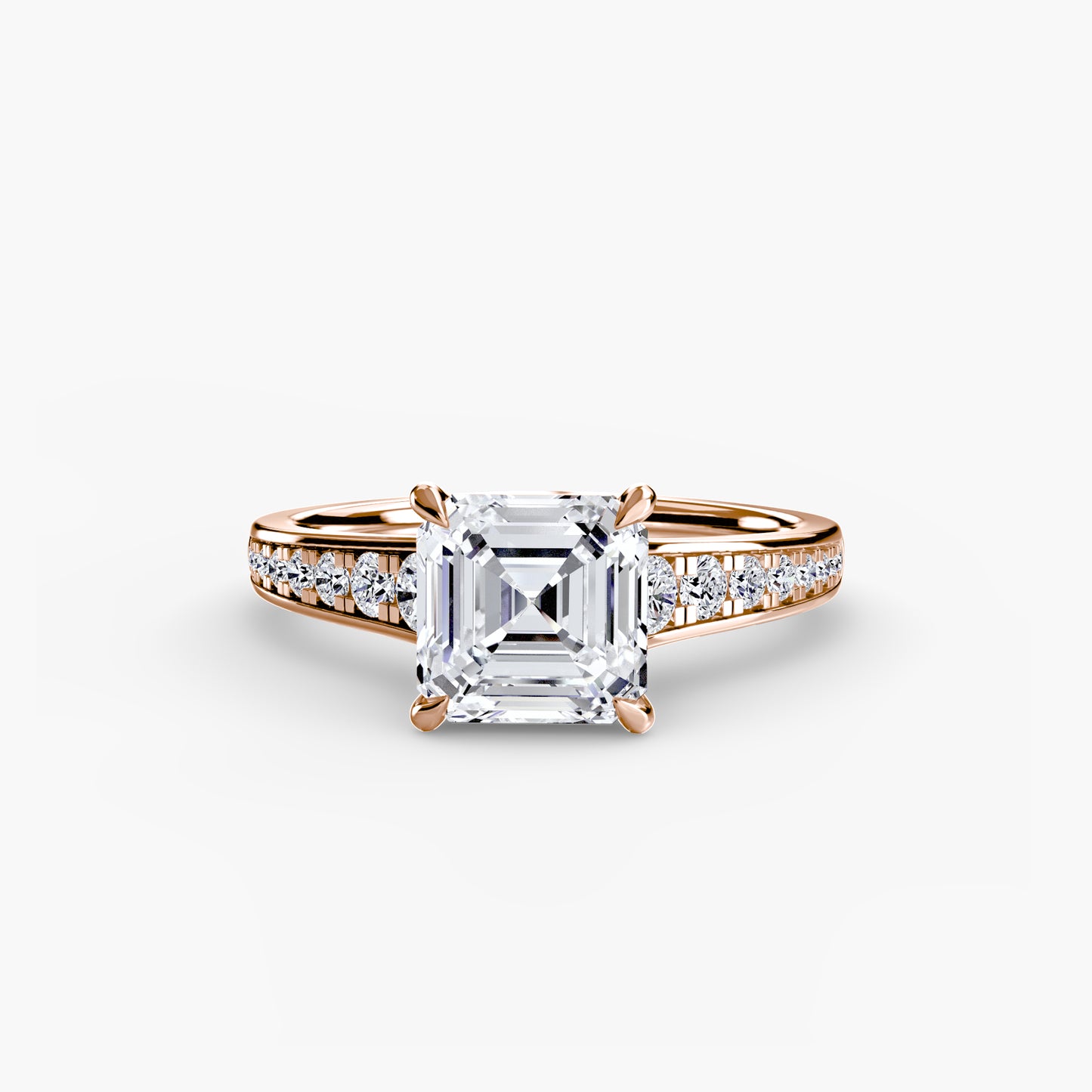 The "Madeline" Cathedral French Channel Accent Ring