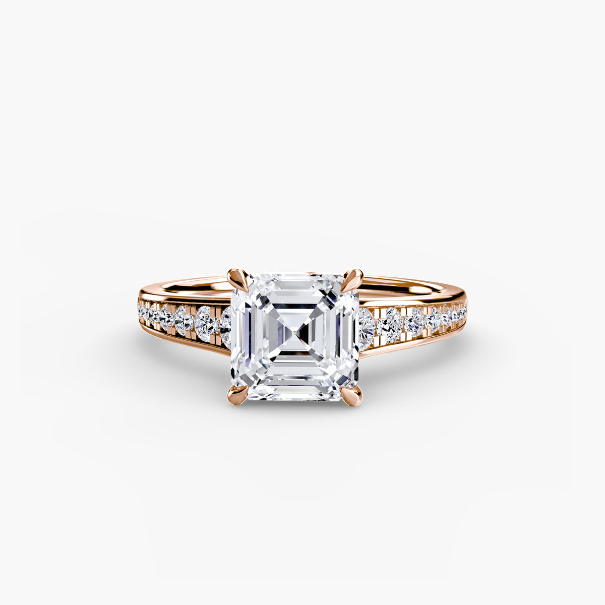 The "Madeline" Cathedral French Channel Accent Ring