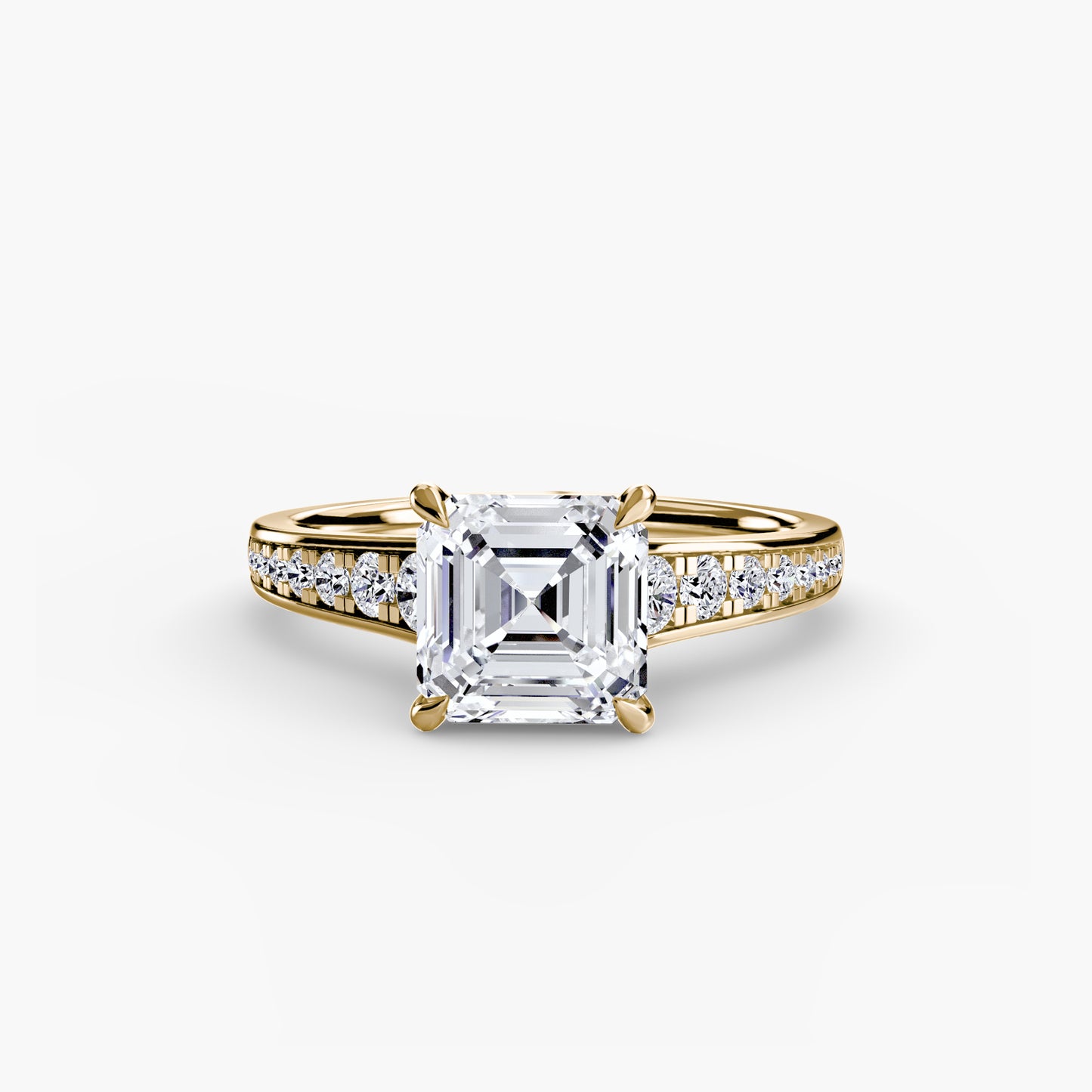 The "Madeline" Cathedral French Channel Accent Ring