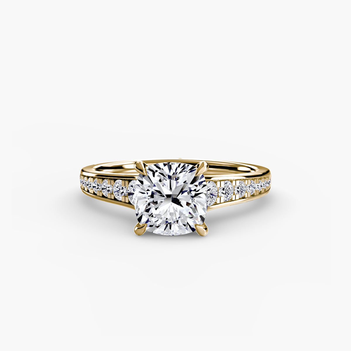 The "Madeline" Cathedral French Channel Accent Ring