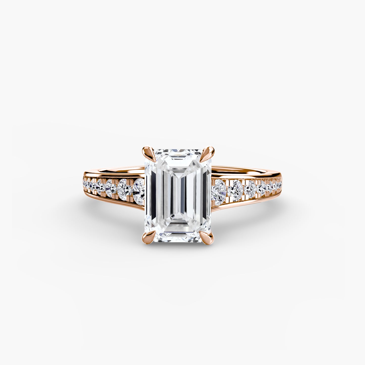 The "Madeline" Cathedral French Channel Accent Ring