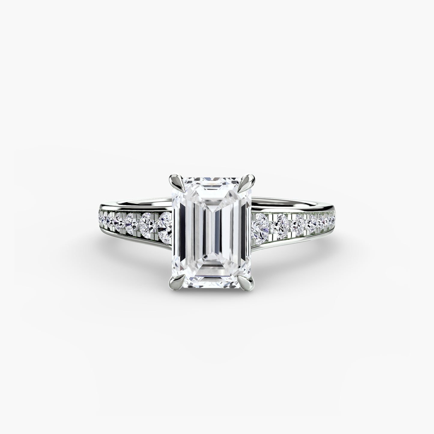 The "Madeline" Cathedral French Channel Accent Ring