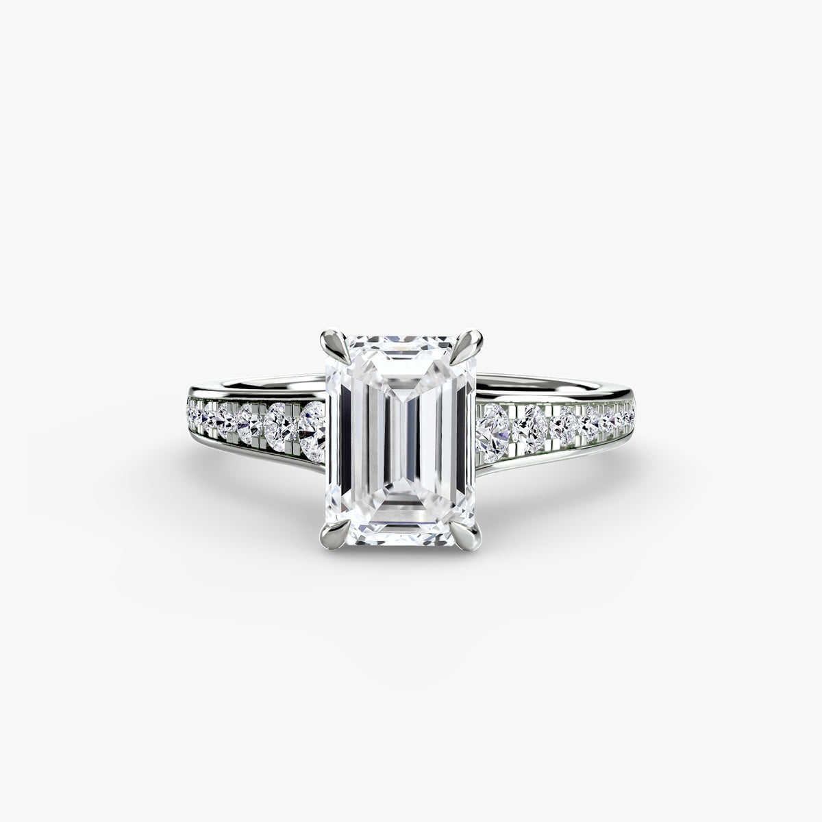 The "Madeline" Cathedral French Channel Accent Ring