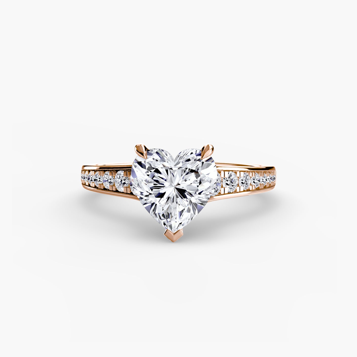 The "Madeline" Cathedral French Channel Accent Ring