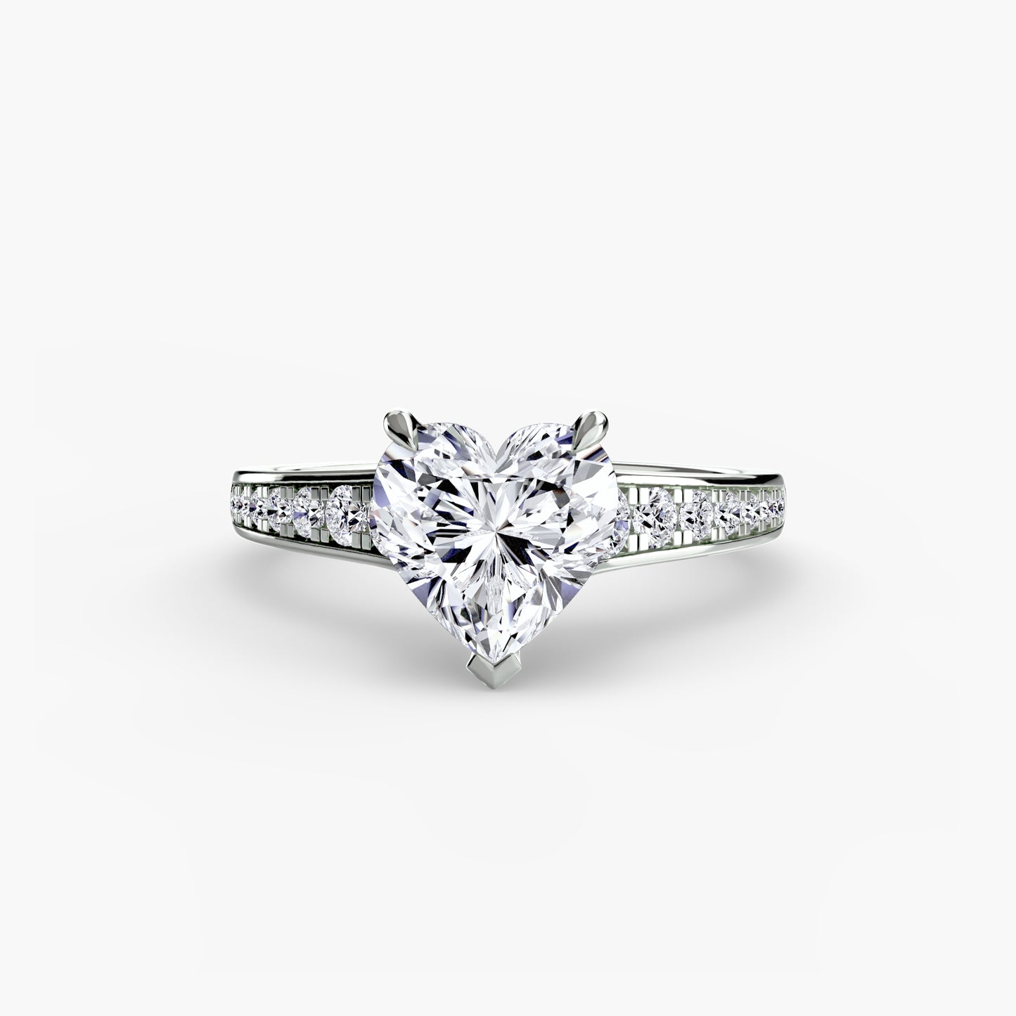 The "Madeline" Cathedral French Channel Accent Ring
