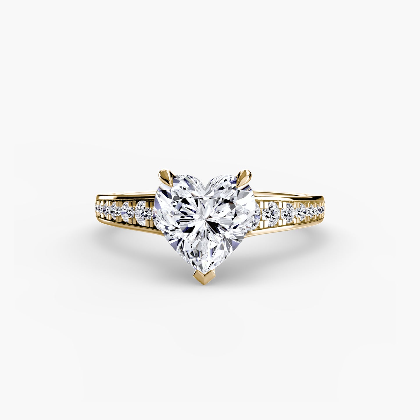 The "Madeline" Cathedral French Channel Accent Ring