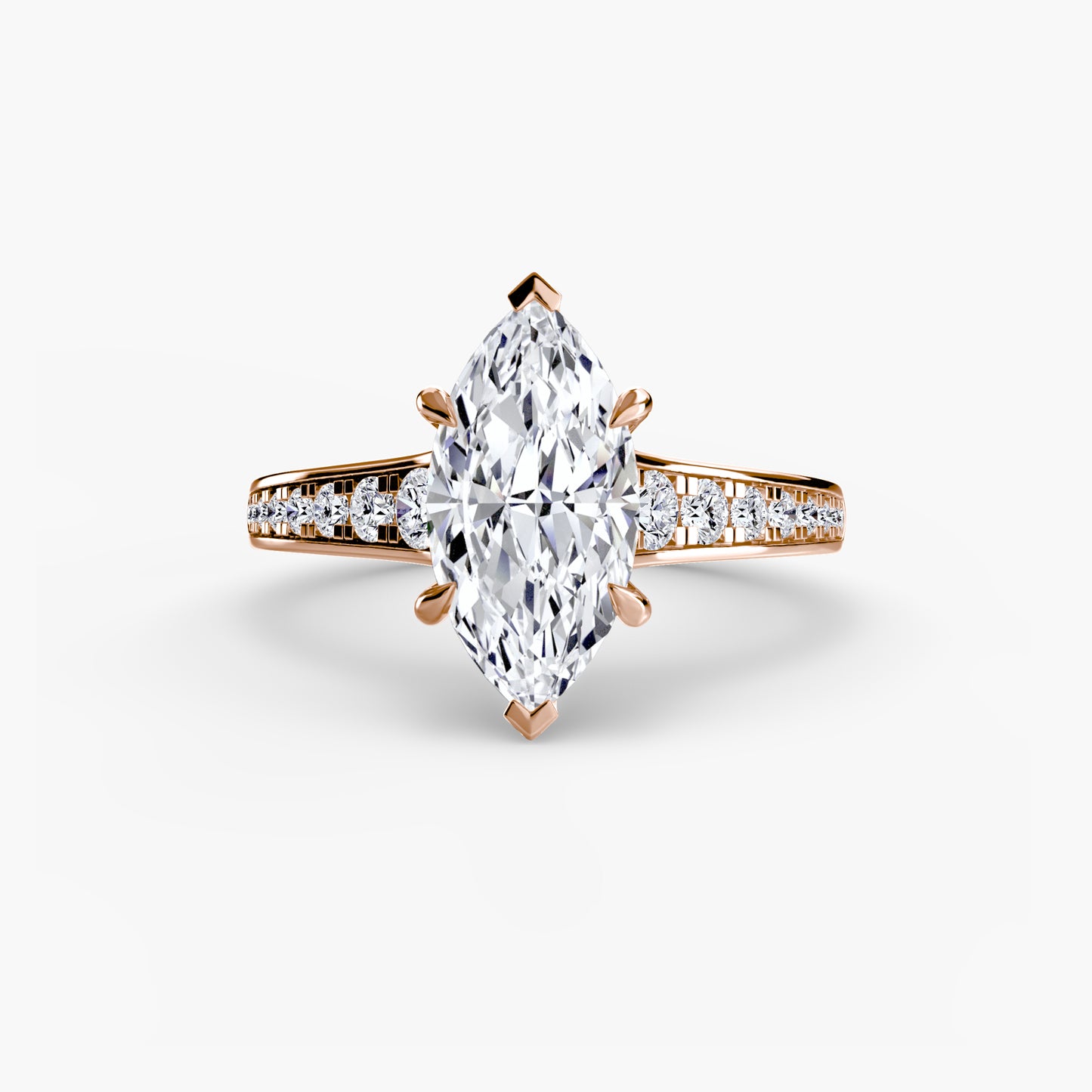 The "Madeline" Cathedral French Channel Accent Ring