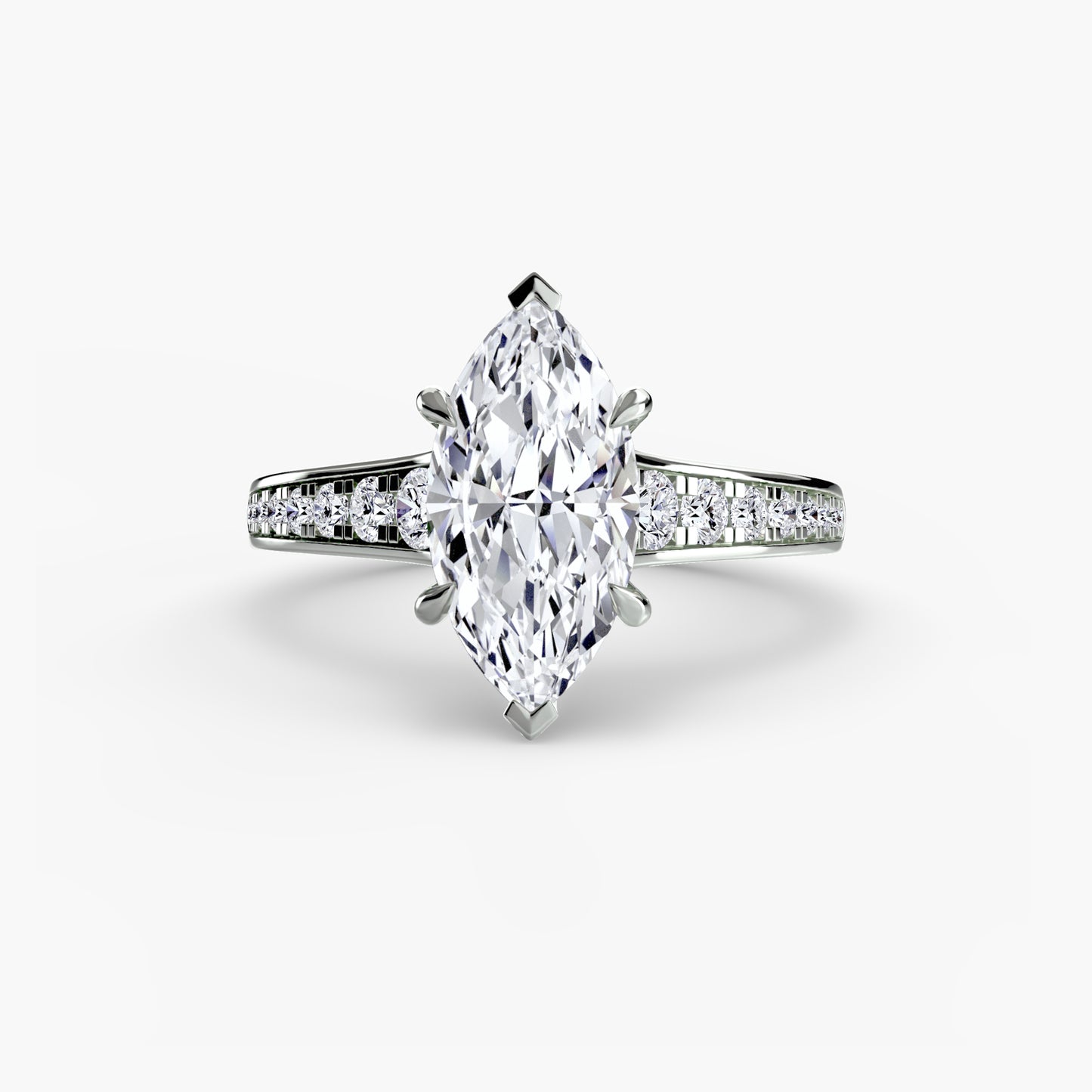 The "Madeline" Cathedral French Channel Accent Ring