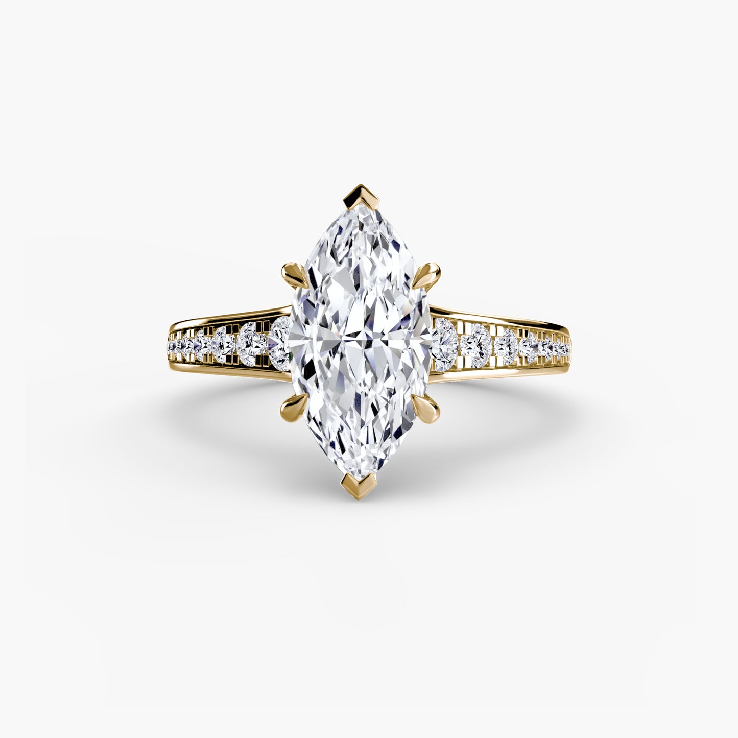 The "Madeline" Cathedral French Channel Accent Ring